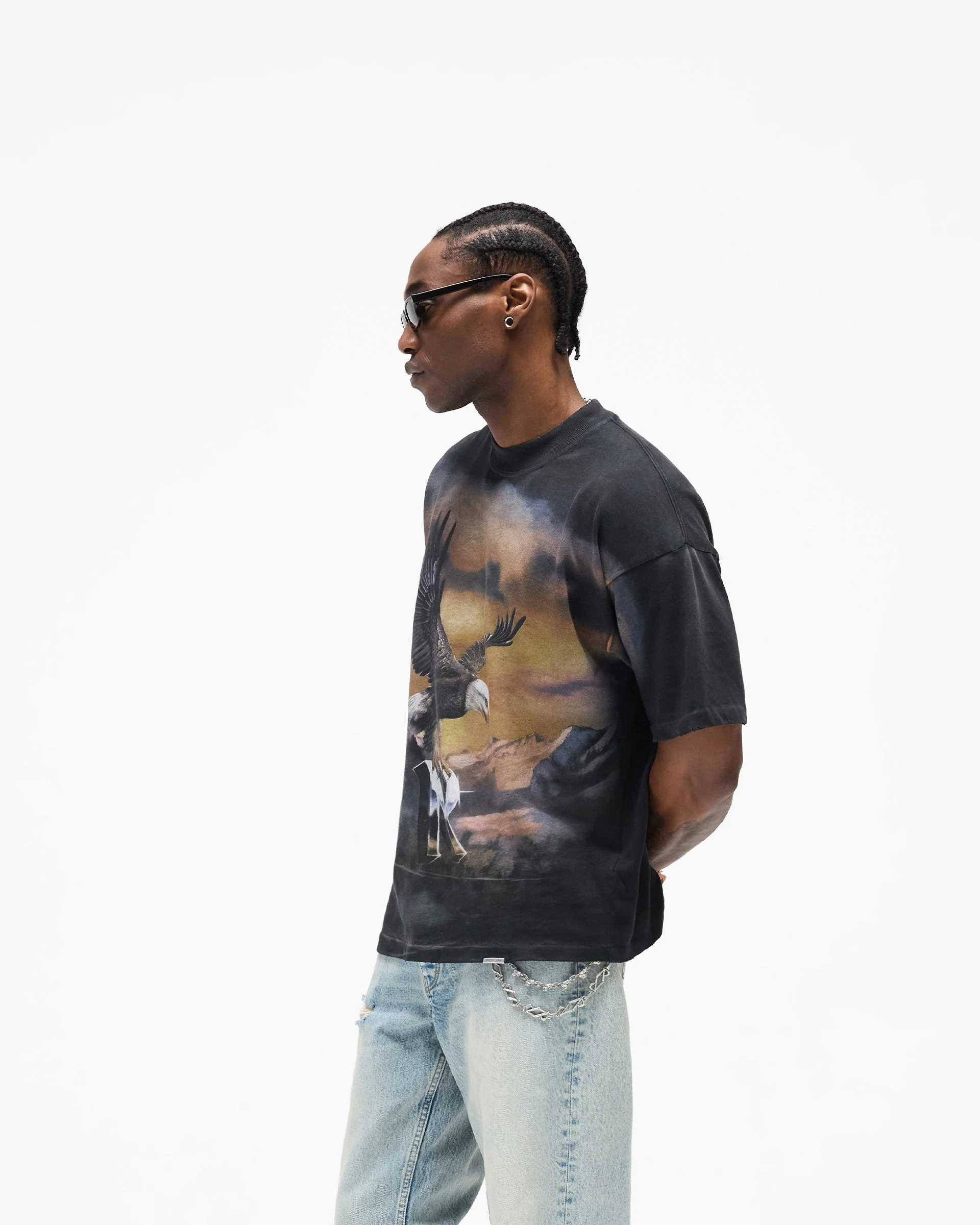 Chrome Flight T-Shirt - Stained Black - Image 4