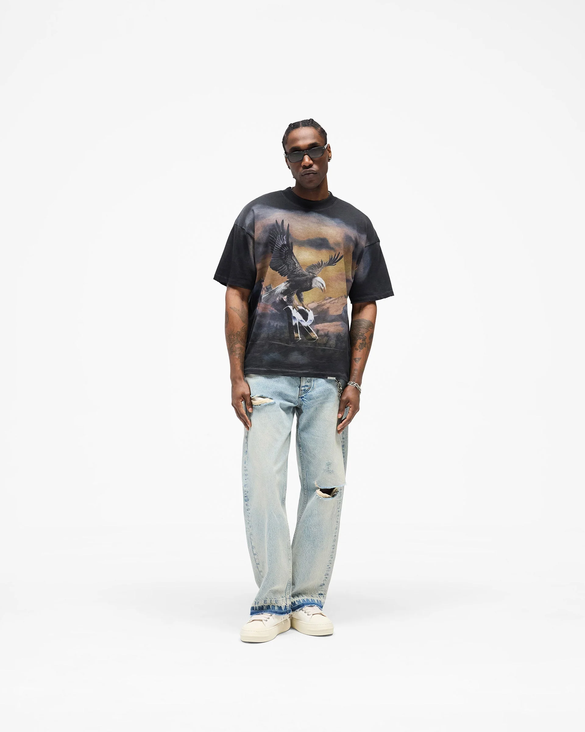 Chrome Flight T-Shirt - Stained Black - Image 7