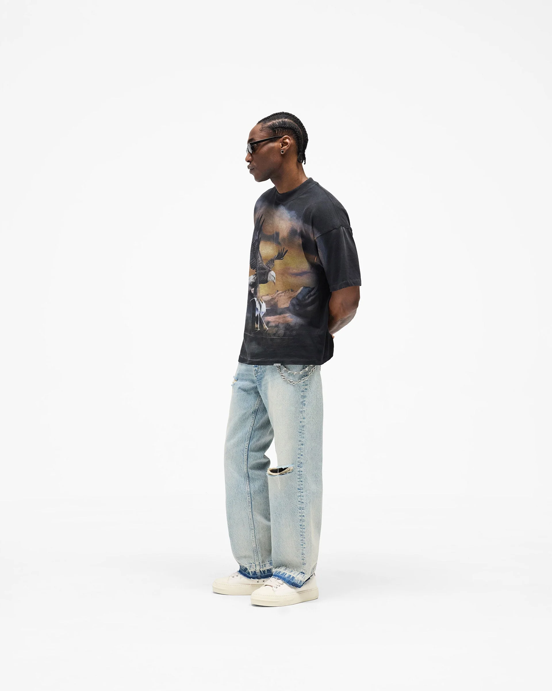 Chrome Flight T-Shirt - Stained Black - Image 8