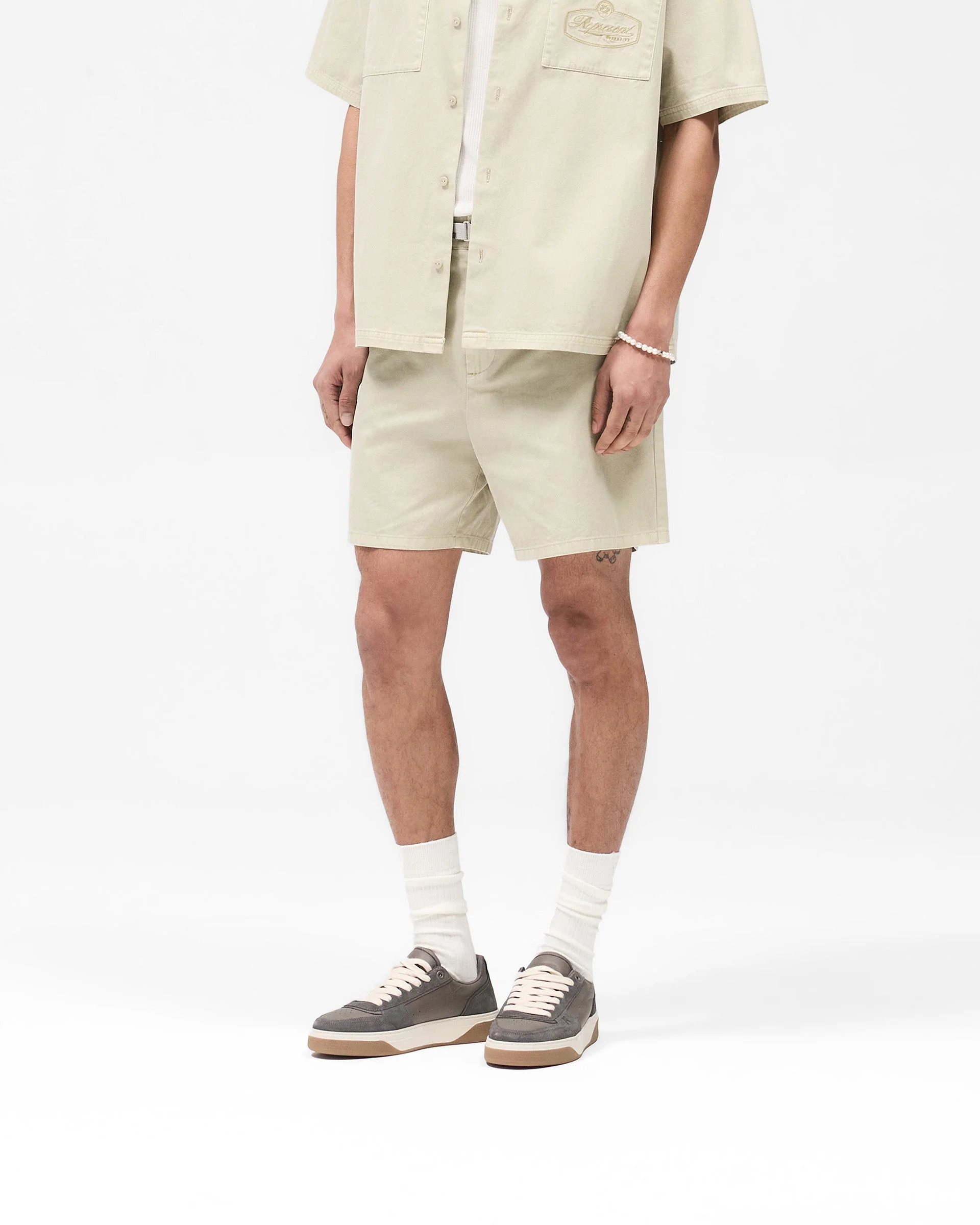 Cotton Tailored Short - Beige - Image 2