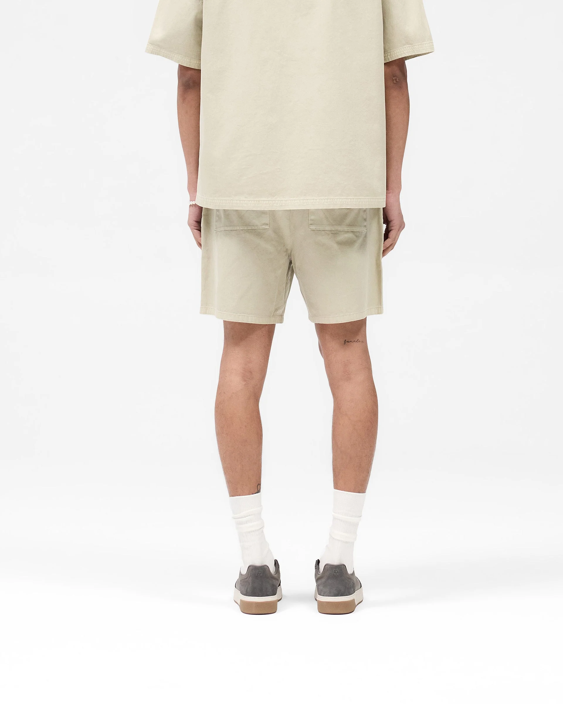 Cotton Tailored Short - Beige - Image 4