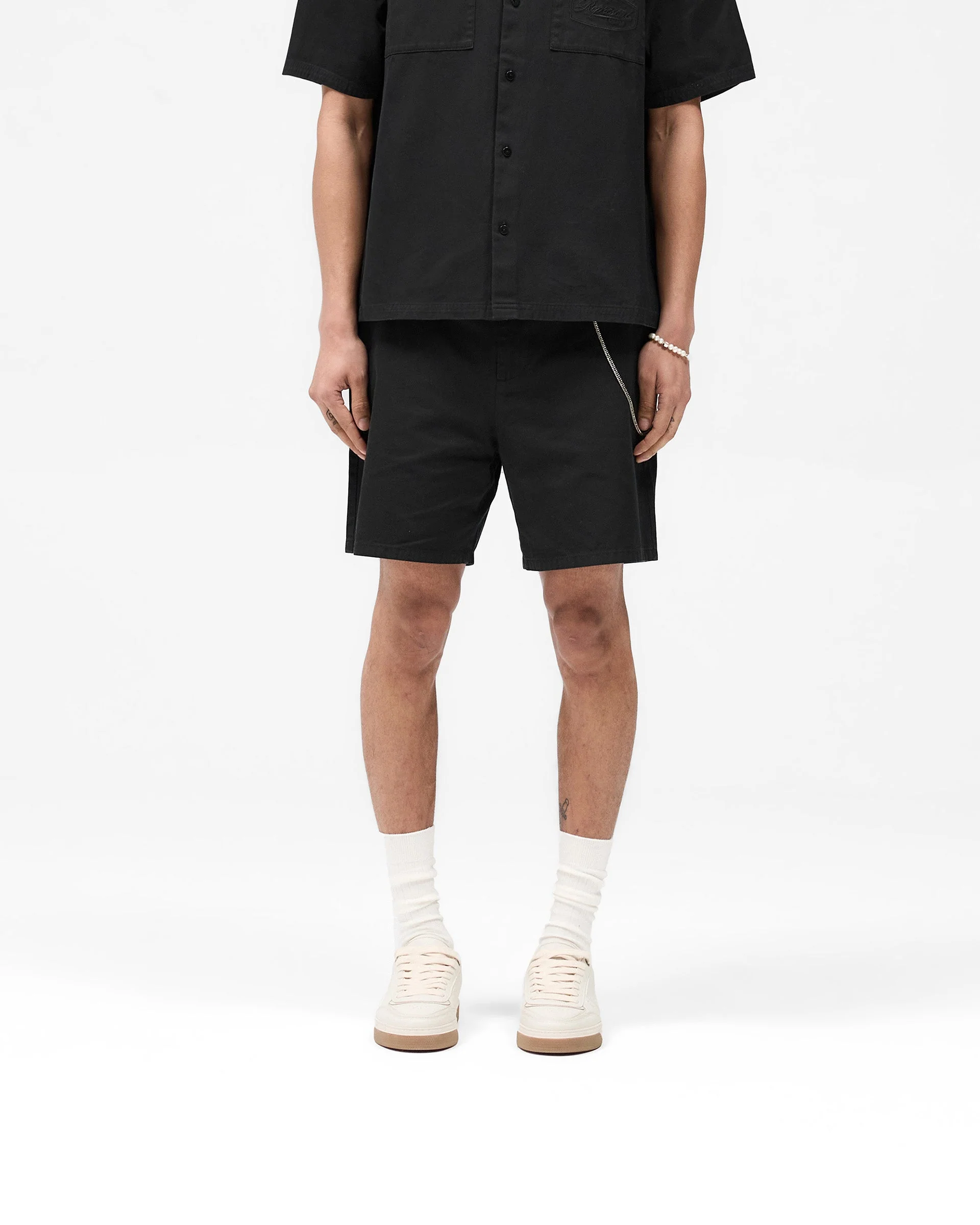 Cotton Tailored Short - Jet Black - Image 3
