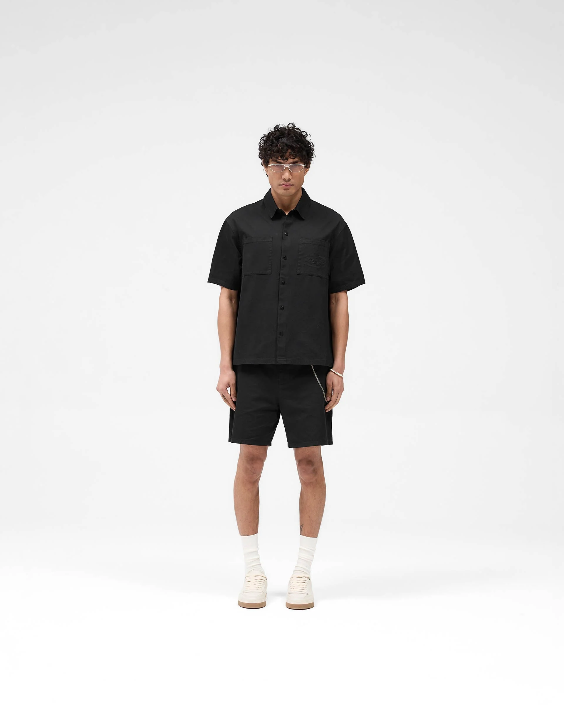 Cotton Tailored Short - Jet Black - Image 5