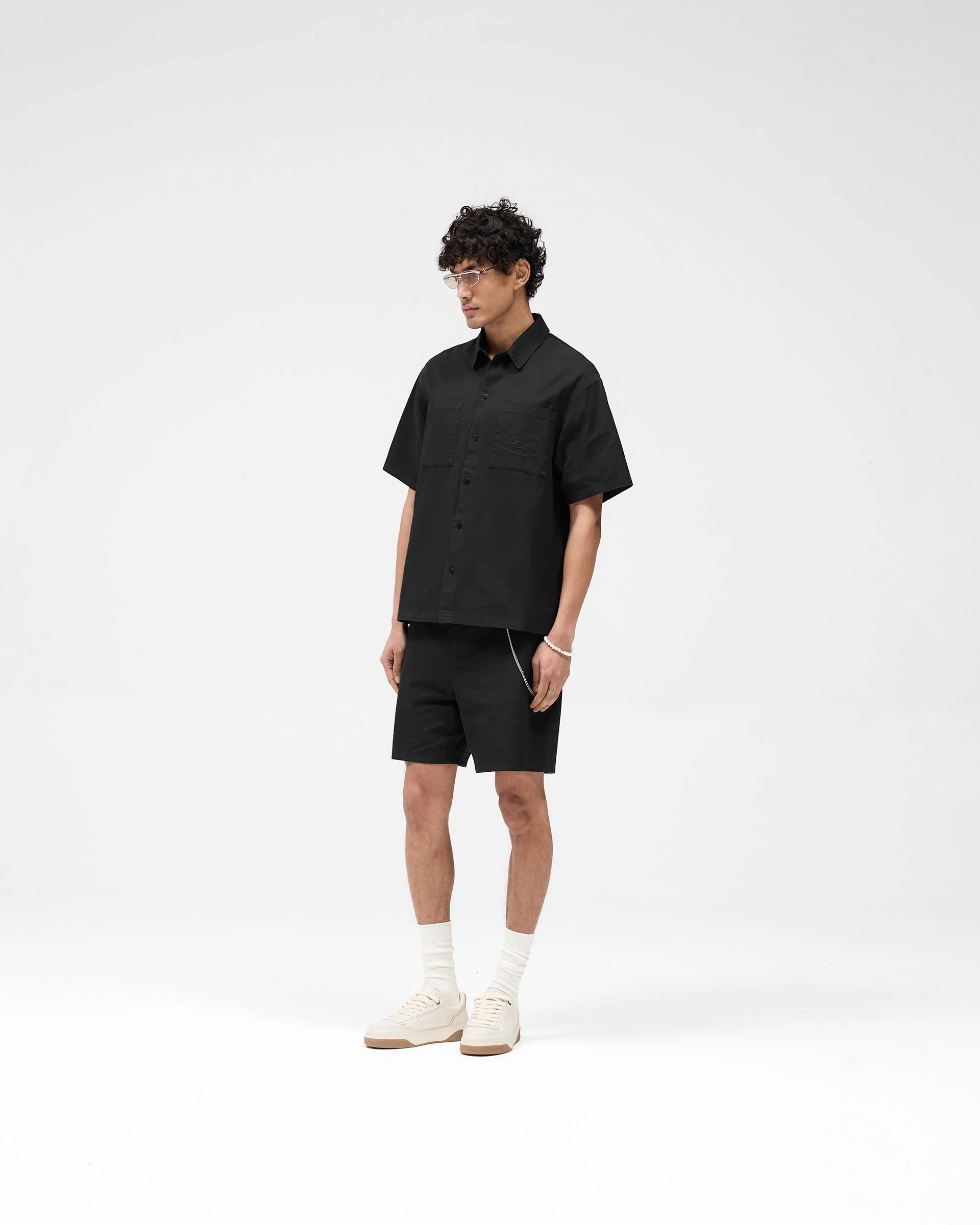 Cotton Tailored Short - Jet Black - Image 6
