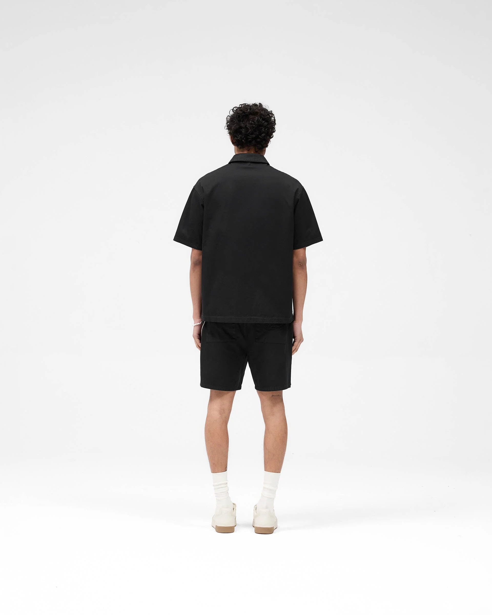 Cotton Tailored Short - Jet Black - Image 7