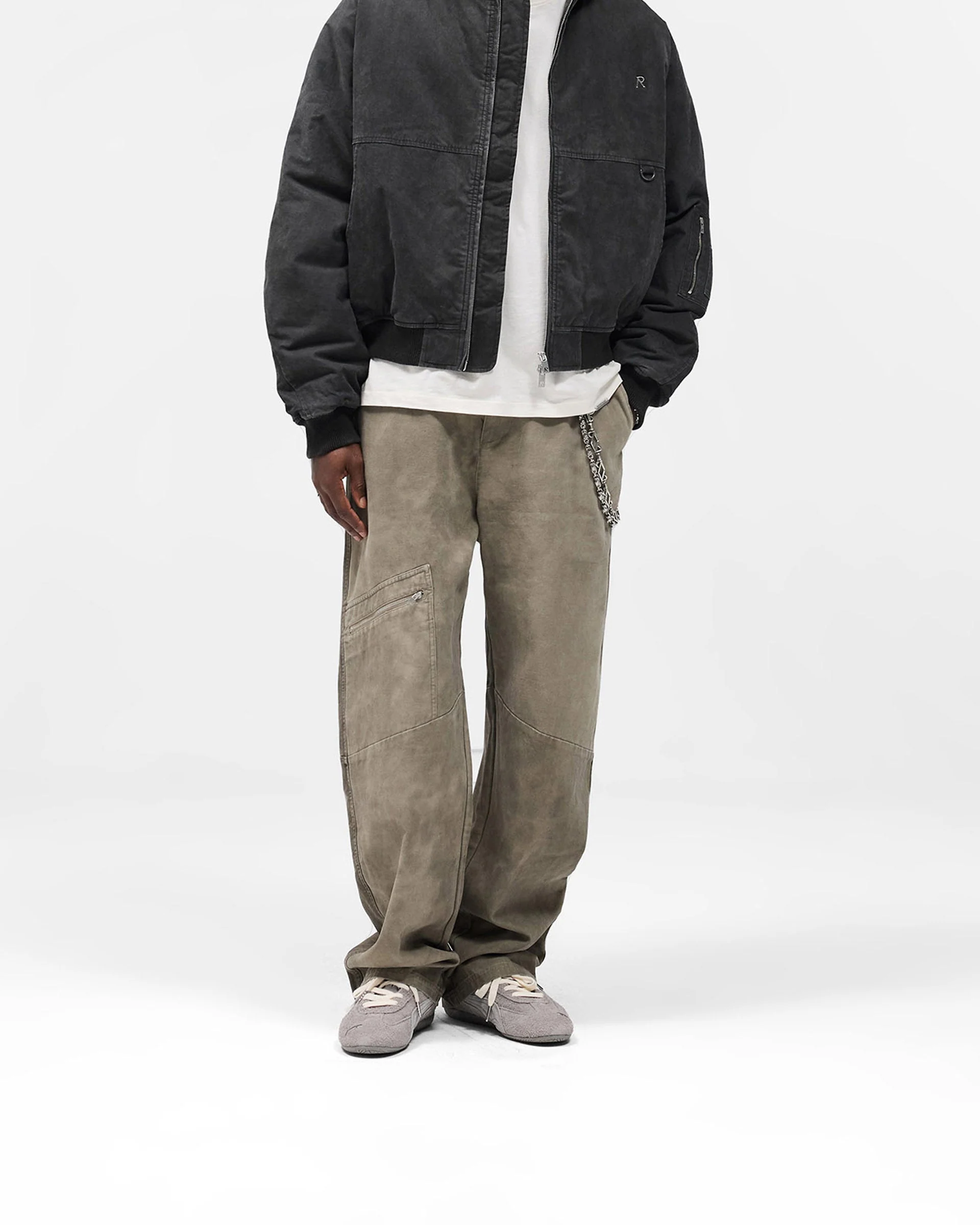 Cotton Workwear Pant - Dark Olive - Image 3