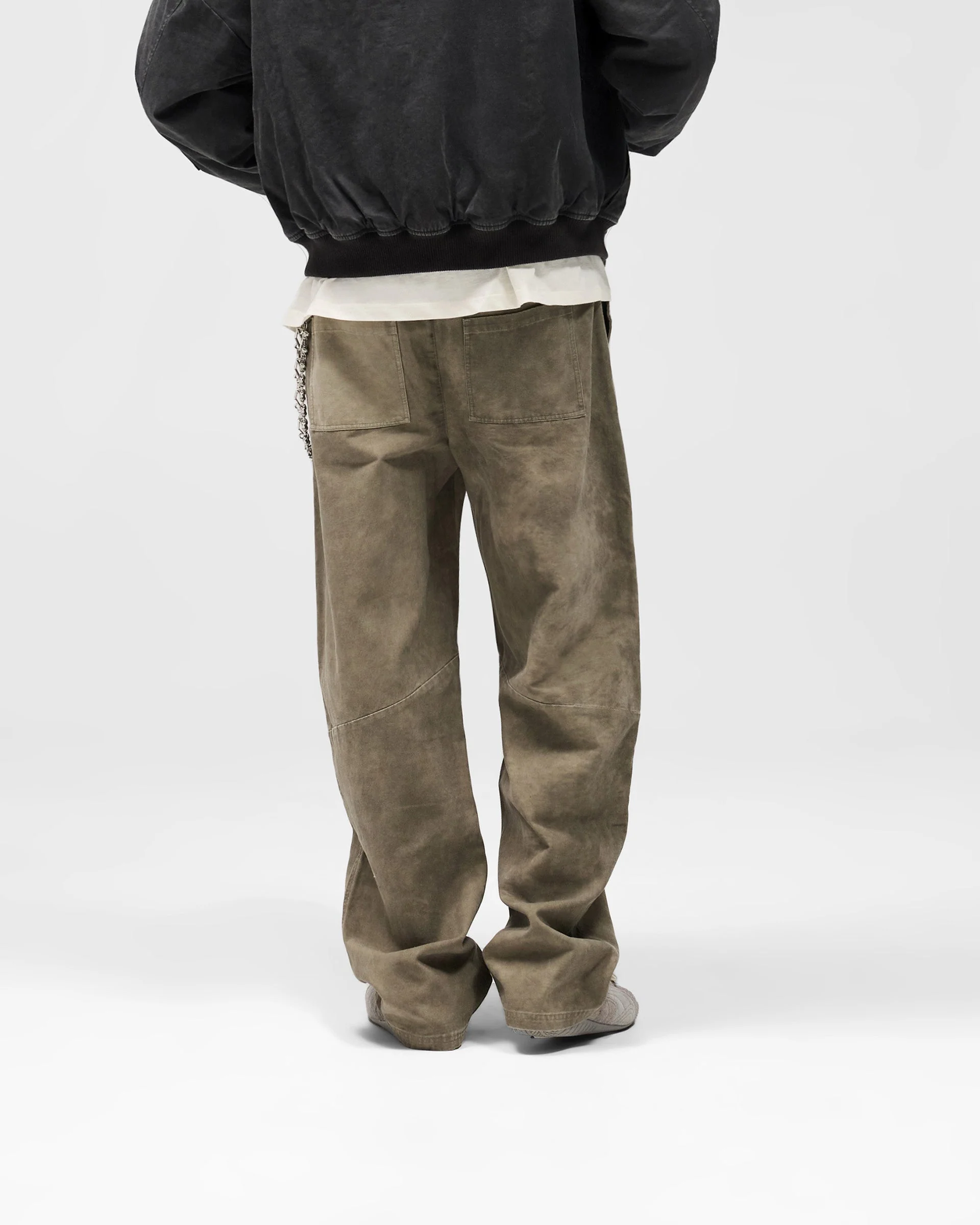 Cotton Workwear Pant - Dark Olive - Image 4