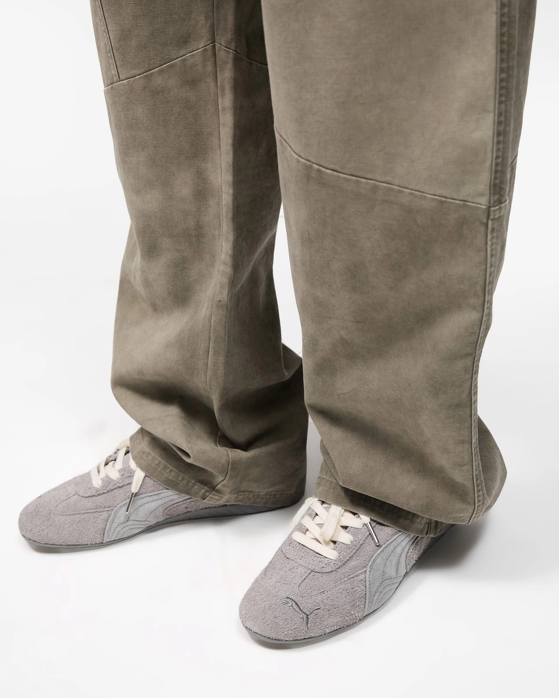 Cotton Workwear Pant - Dark Olive - Image 6