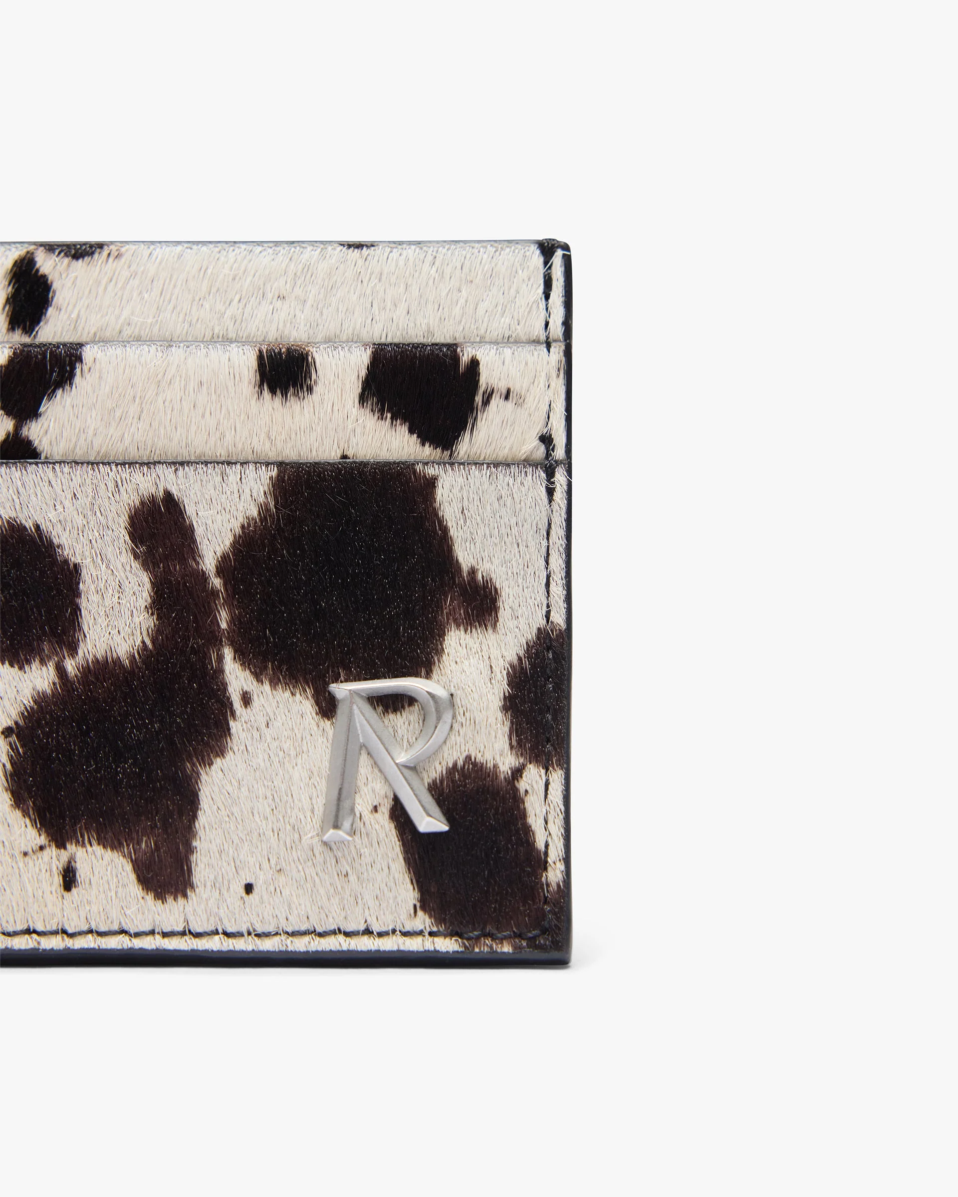 Cowhide Card Holder - Flat White Jet Black - Image 2