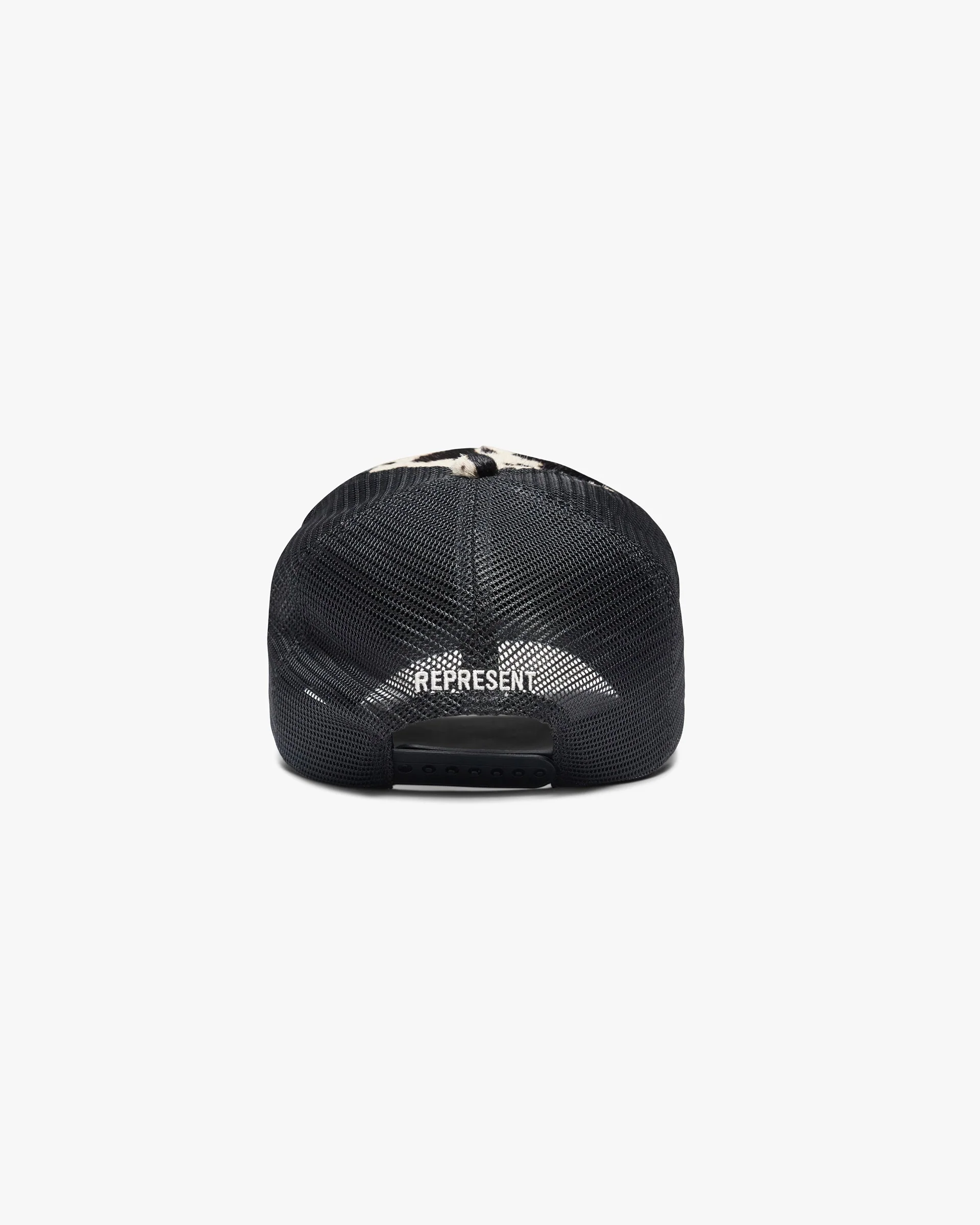 Cowhide Print Cap - Flat White Jet Black - Image 3