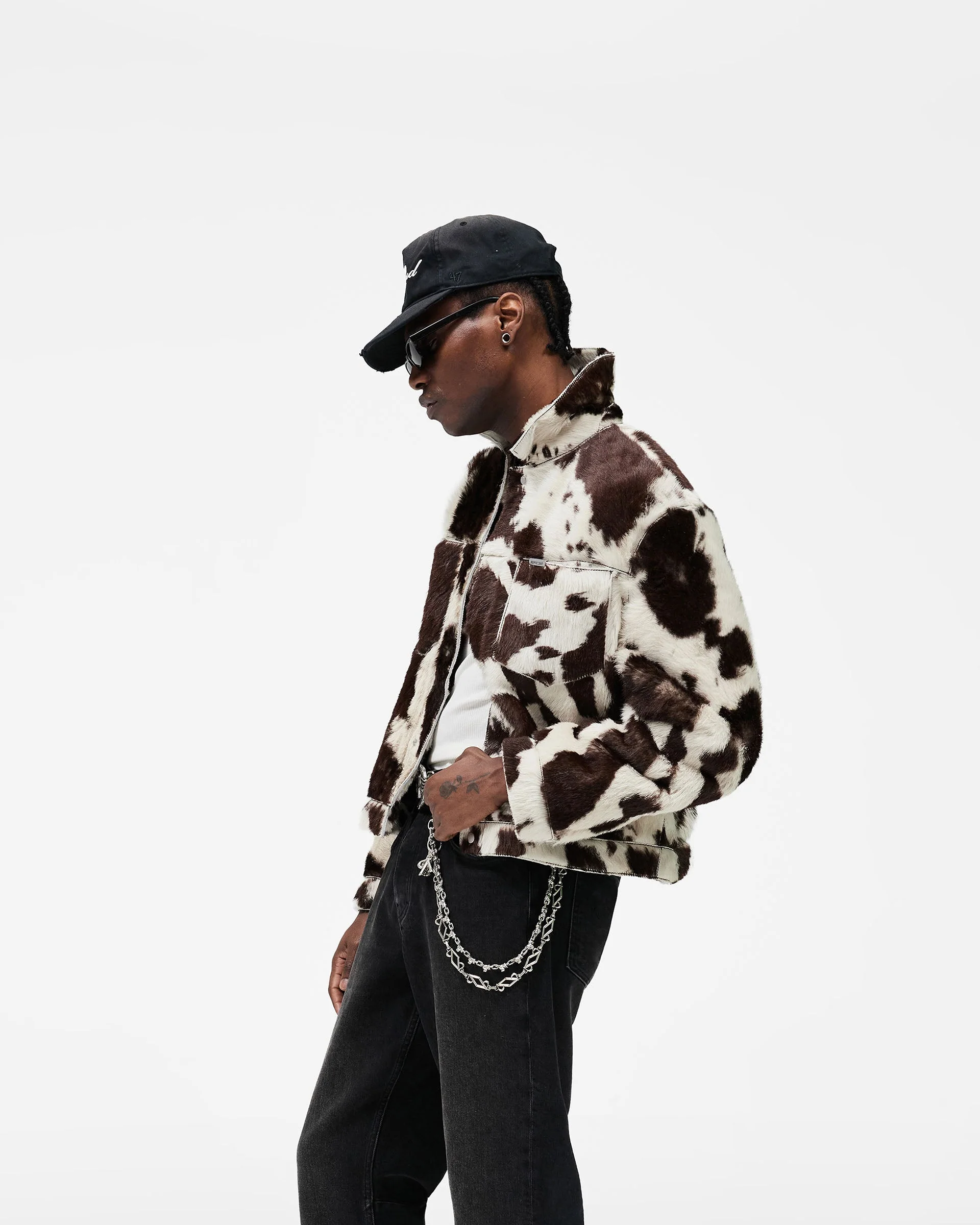 Cowhide Trucker Jacket - Multi - Image 2