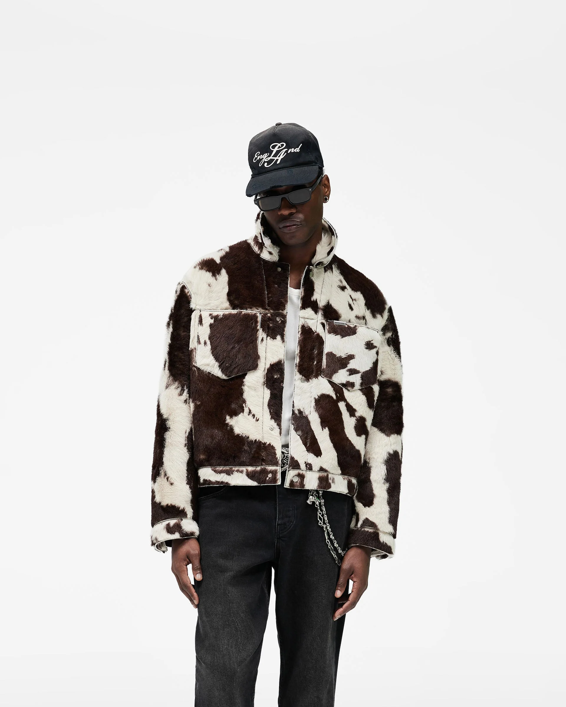 Cowhide Trucker Jacket - Multi - Image 3