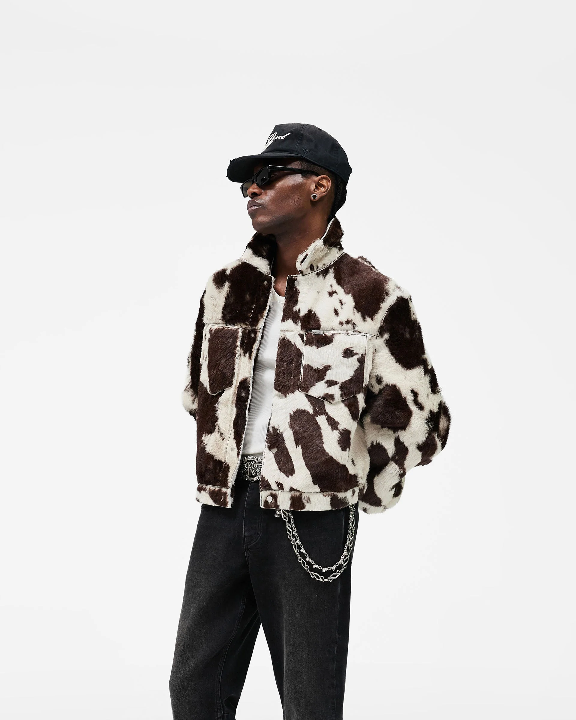 Cowhide Trucker Jacket - Multi - Image 4