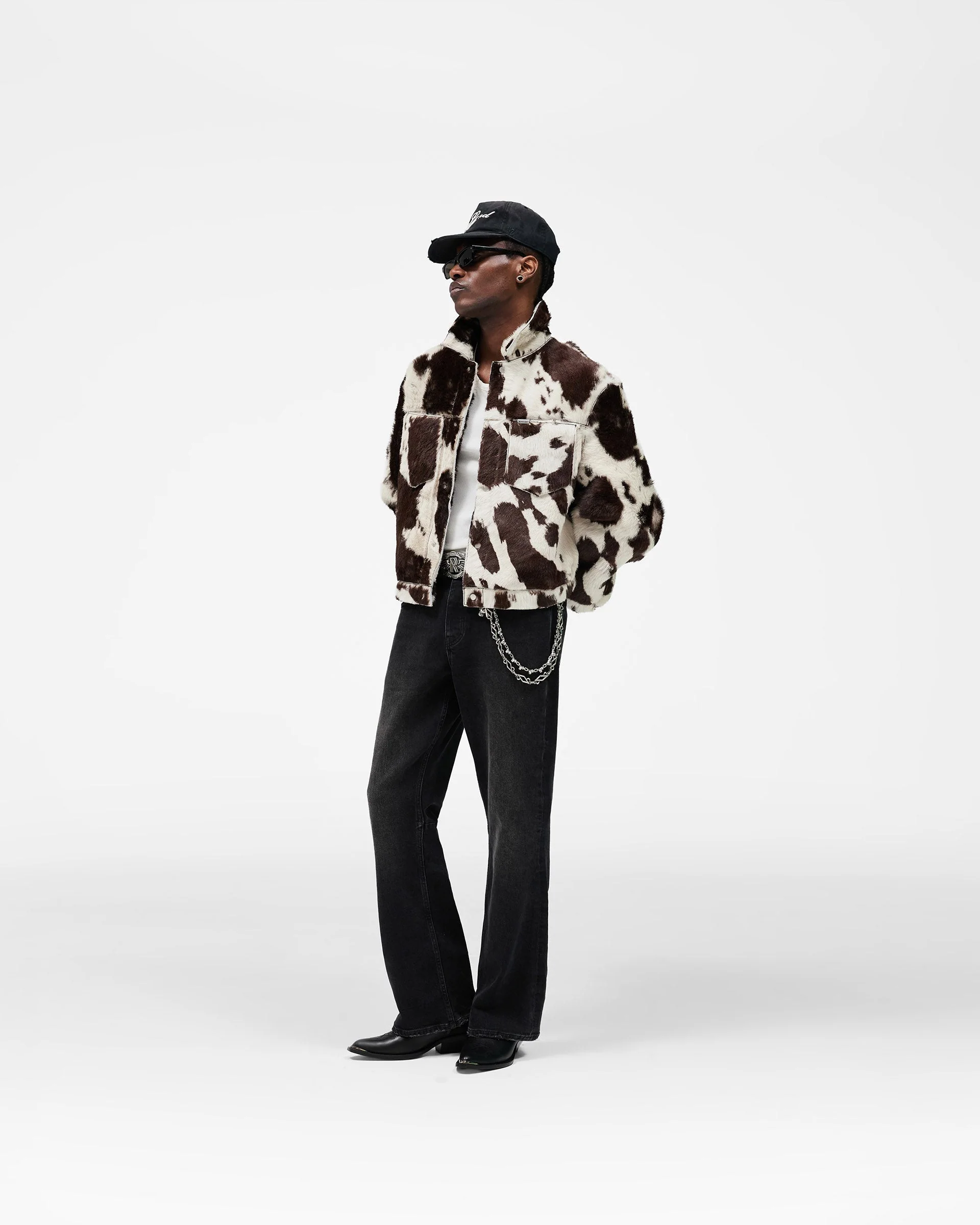 Cowhide Trucker Jacket - Multi - Image 8