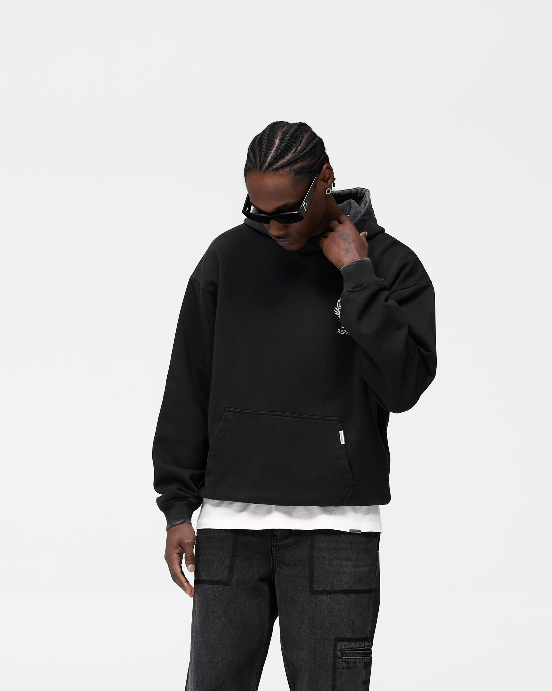 Crest Hoodie - Vintage Black - Image 5
