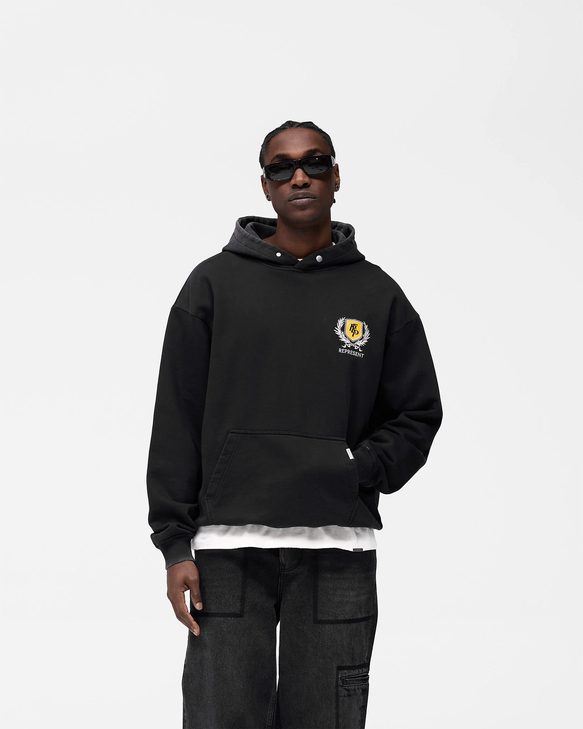 Crest Hoodie - Vintage Black - Image 6