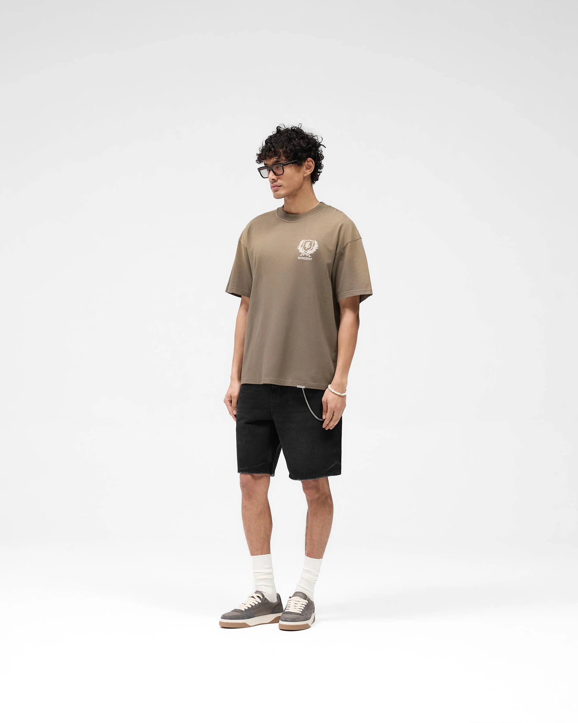 Crest T-Shirt - Dark Taupe - Image 7