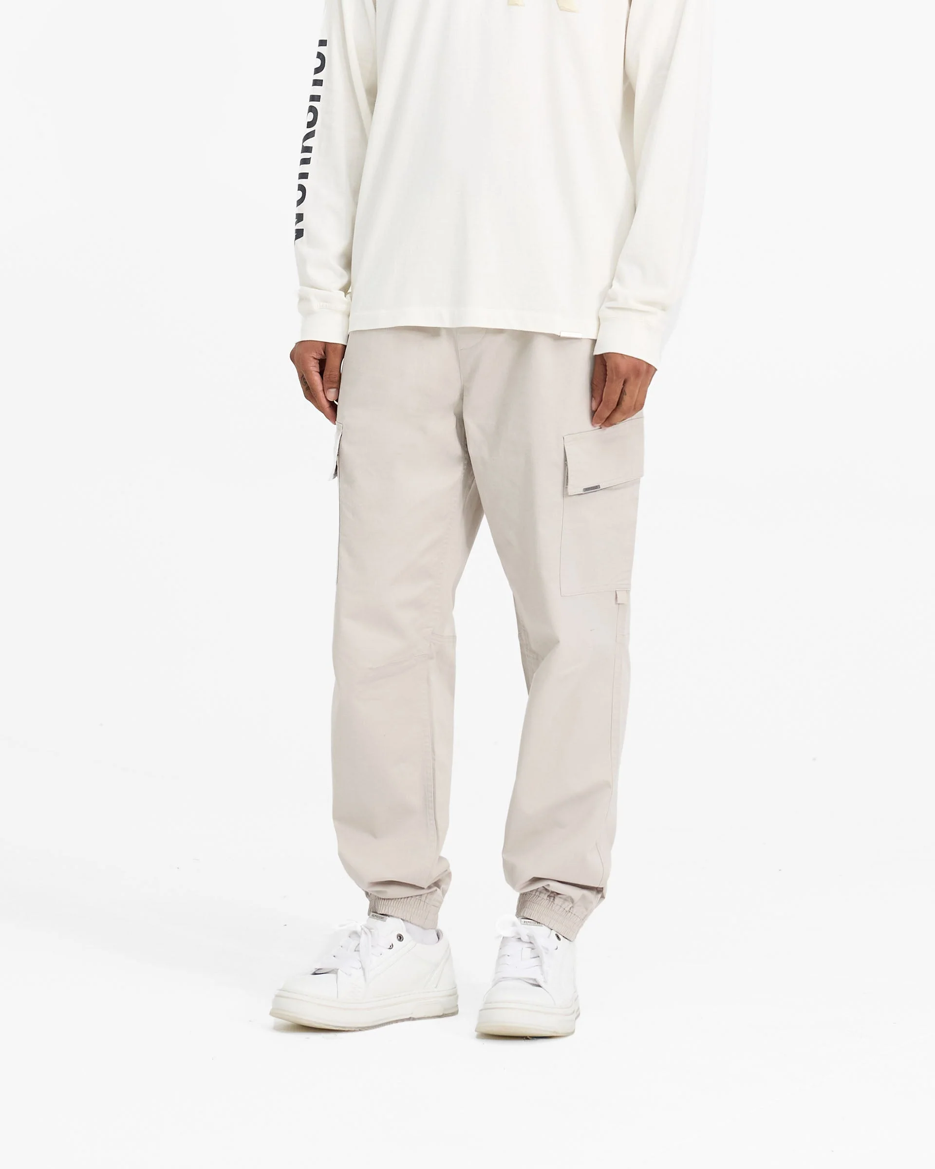 Cuffed Cargo Pant - Stone - Image 2