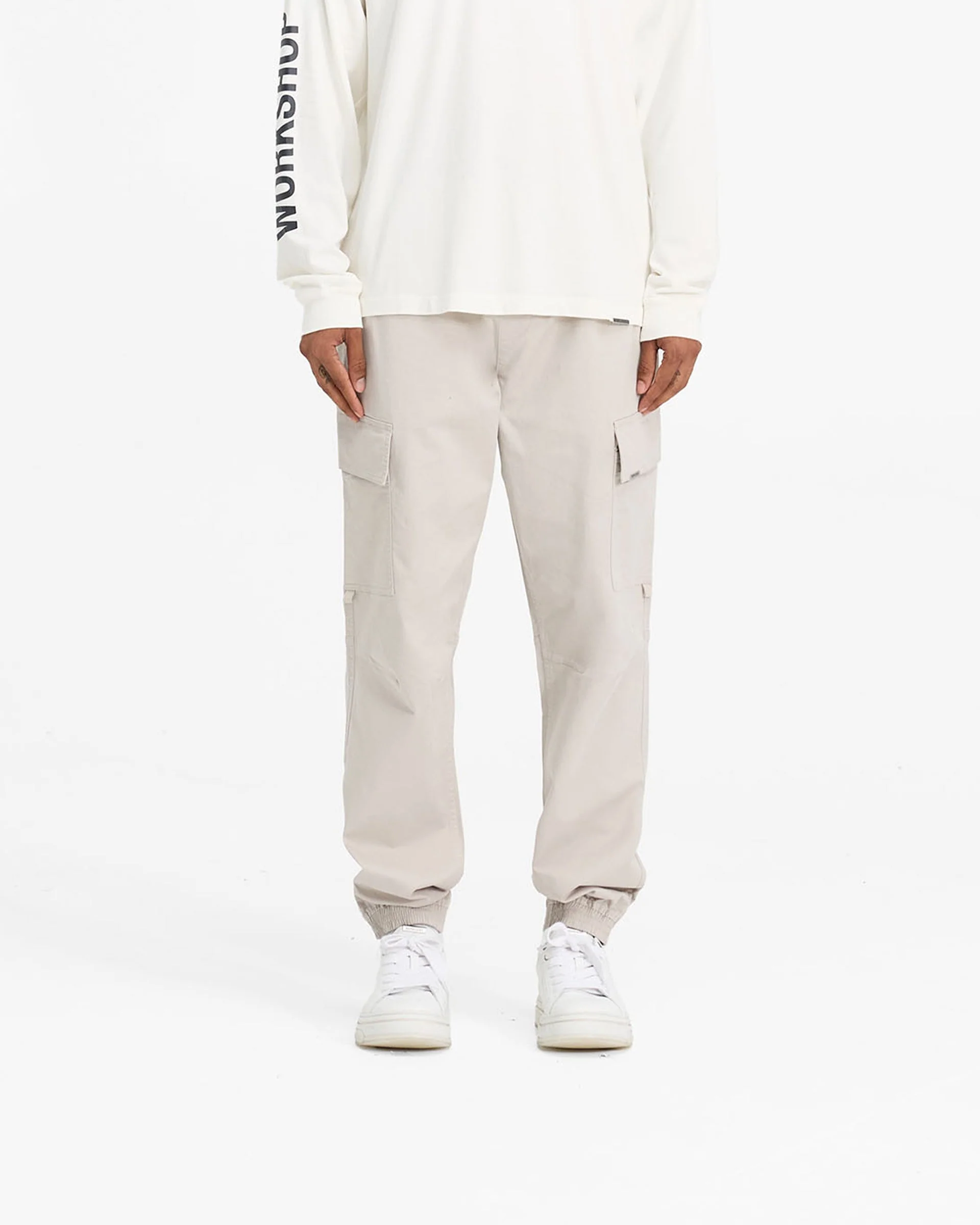 Cuffed Cargo Pant - Stone - Image 3