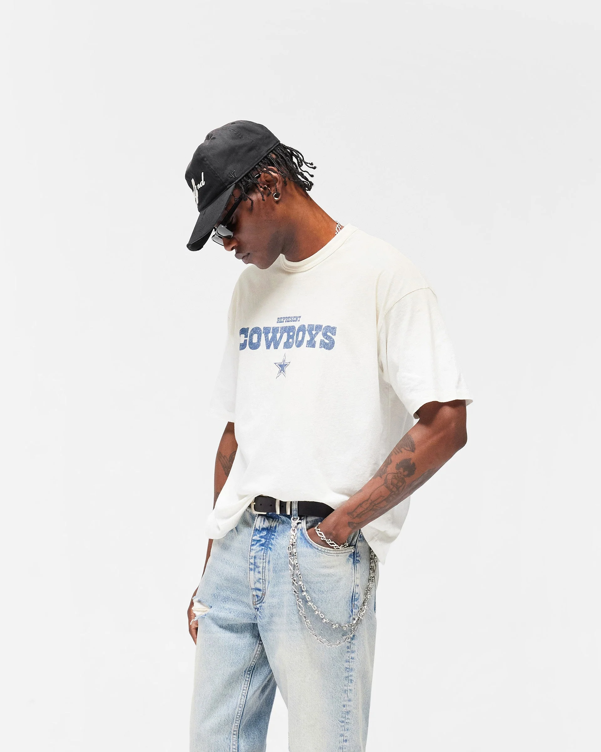 Dallas Cowboys x Represent T-Shirt - Washed Ecru - Image 5
