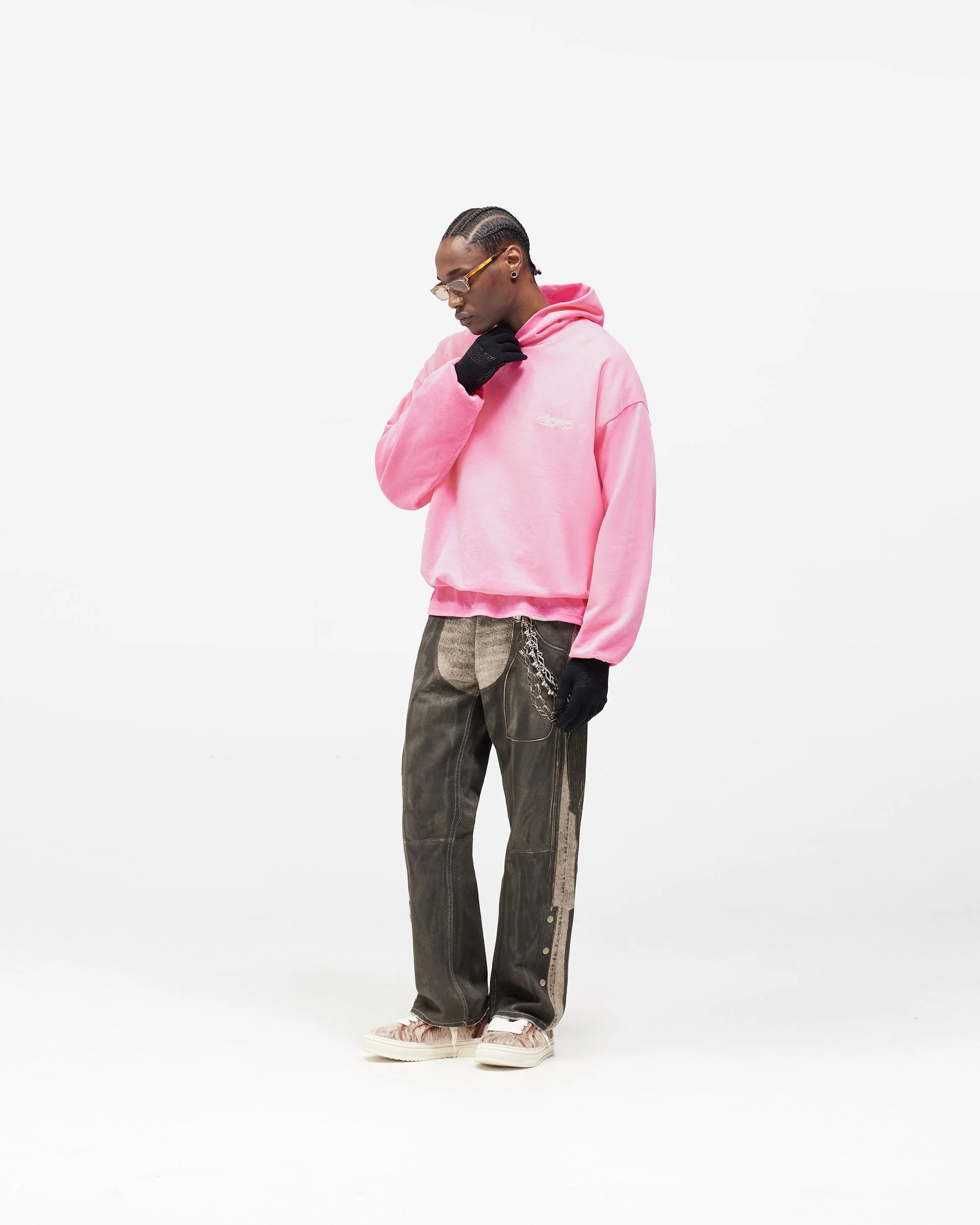 Dual Layer Script Hoodie - Candy - Image 10