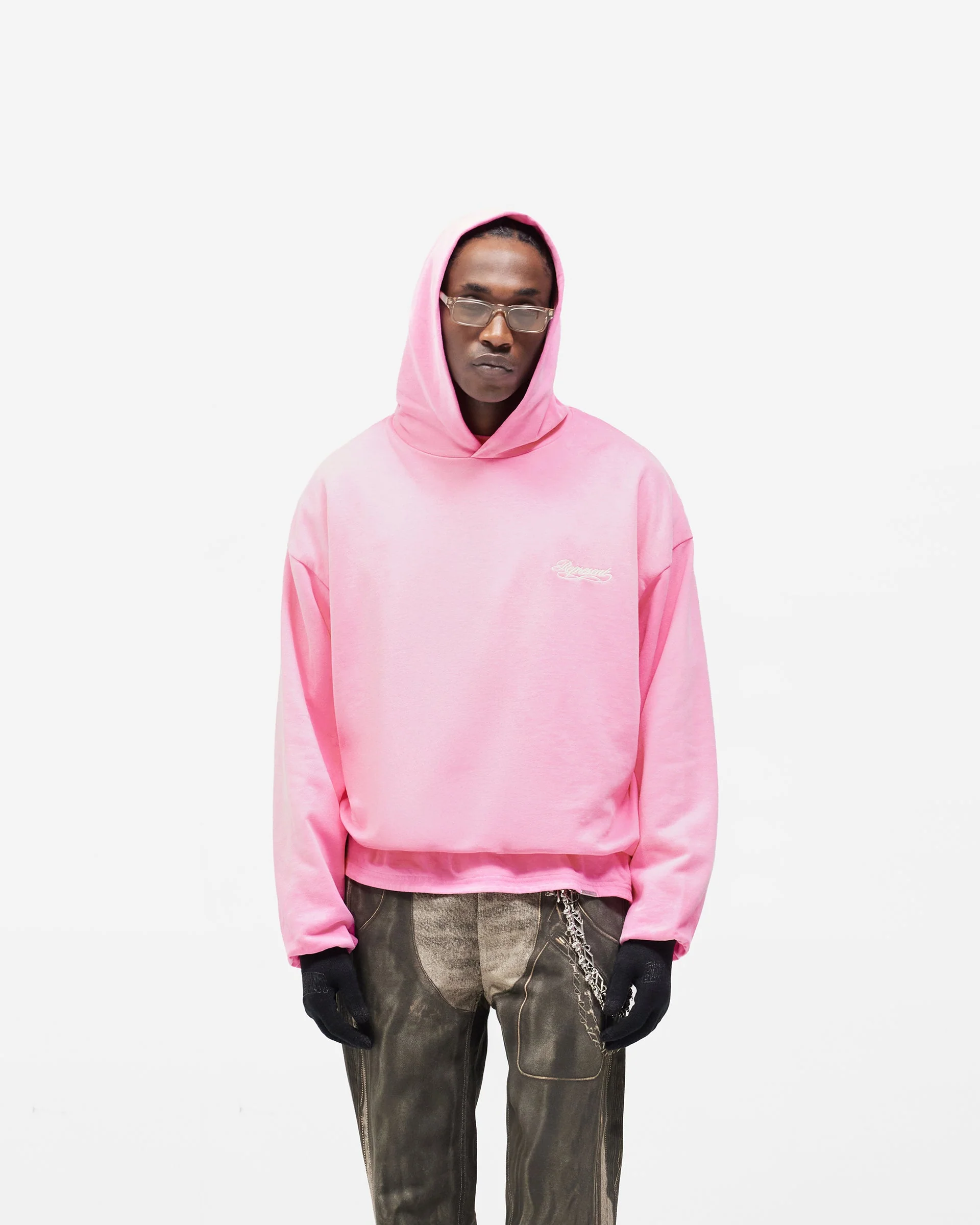 Dual Layer Script Hoodie - Candy - Image 3
