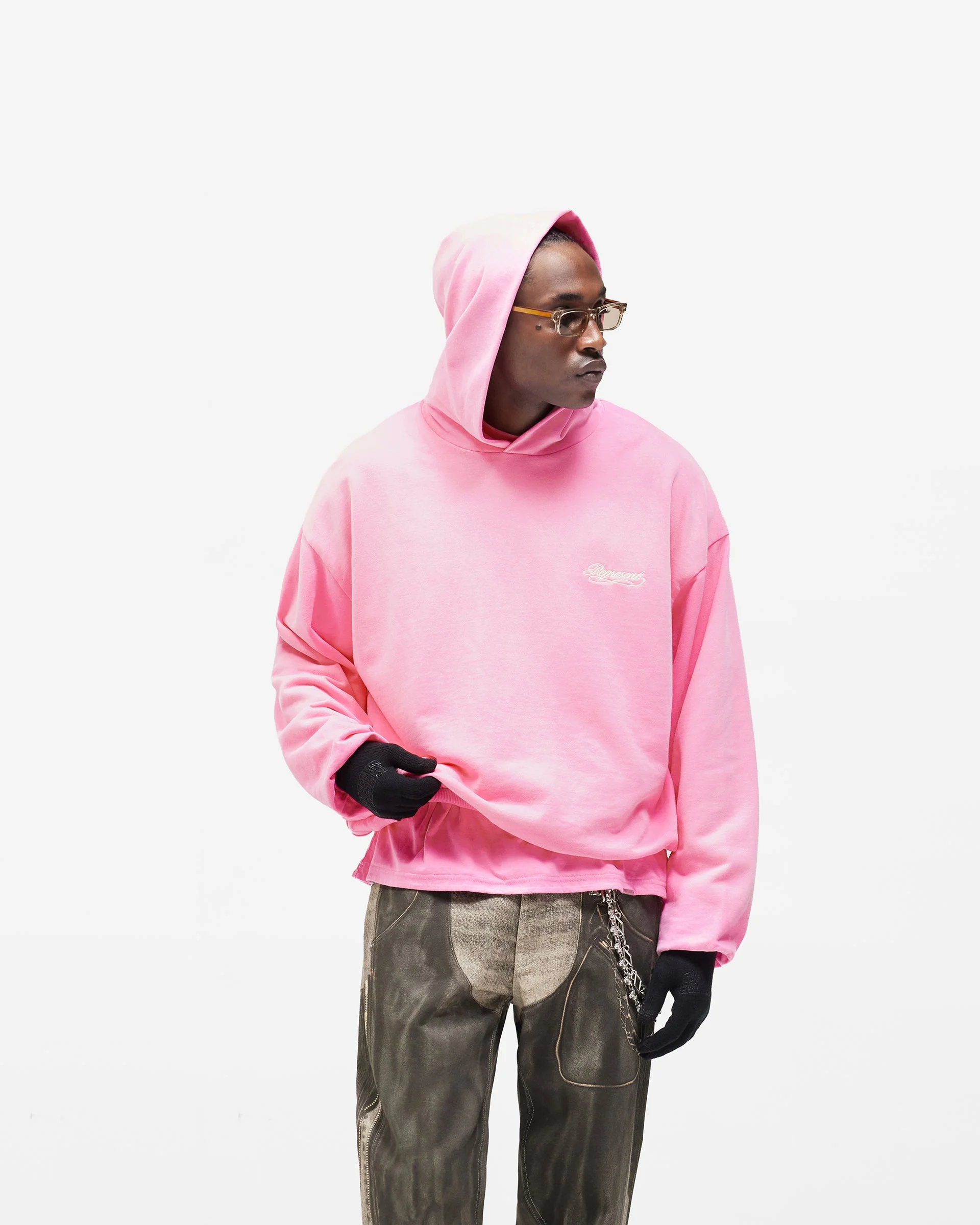 Dual Layer Script Hoodie - Candy - Image 5