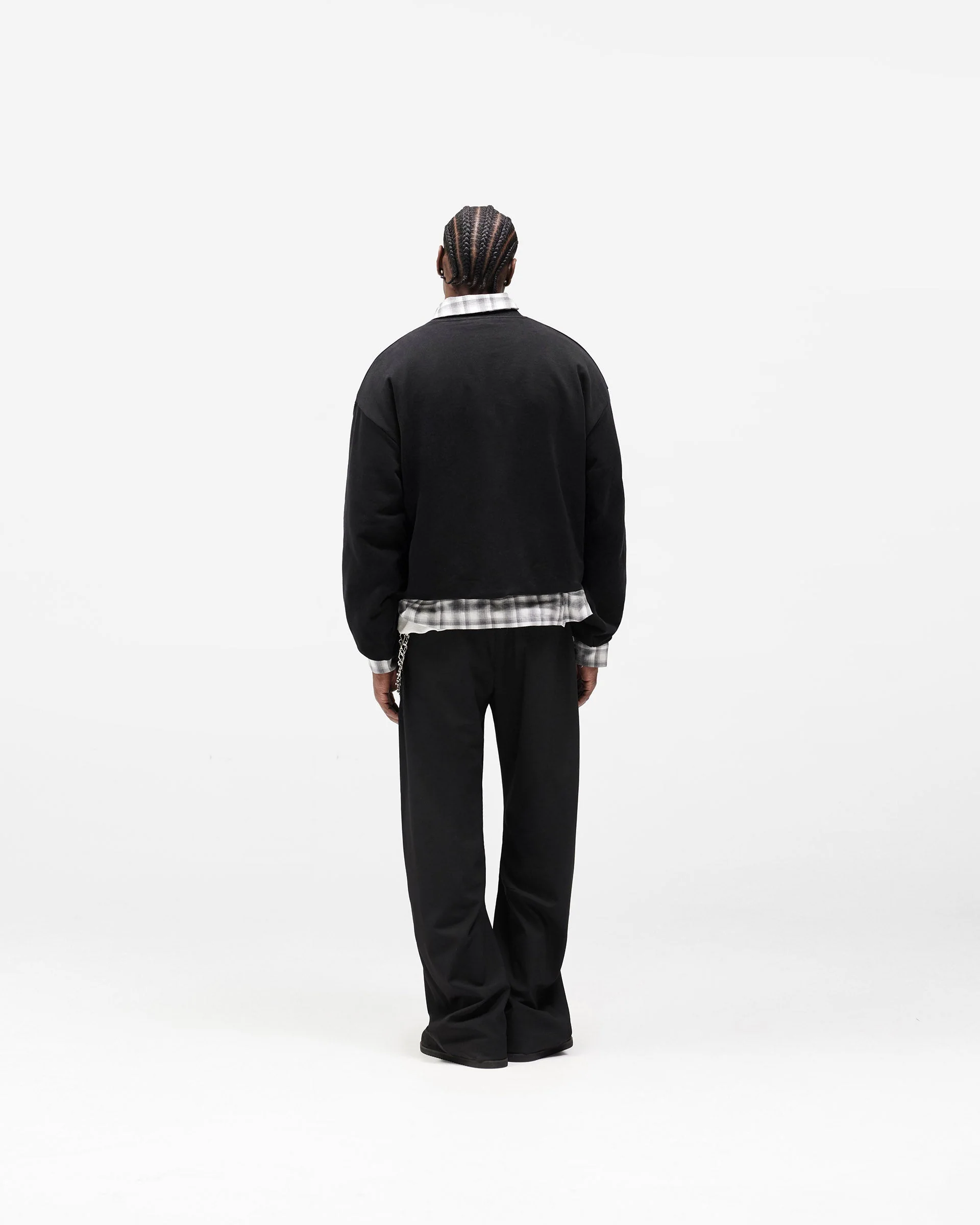 Dual Layer Script Sweater - Jet Black - Image 13