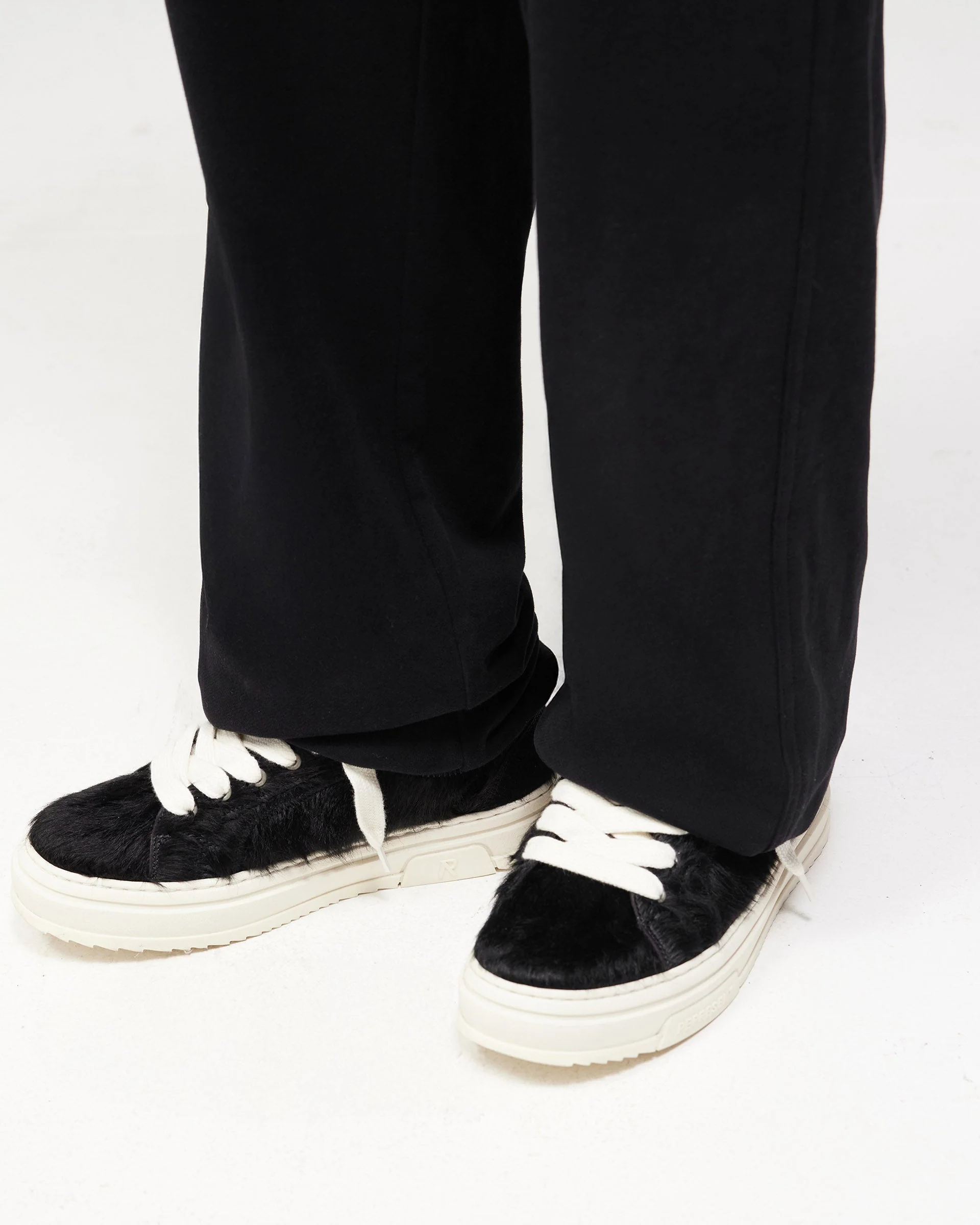 Dual Layer Script Sweatpants - Jet Black - Image 8