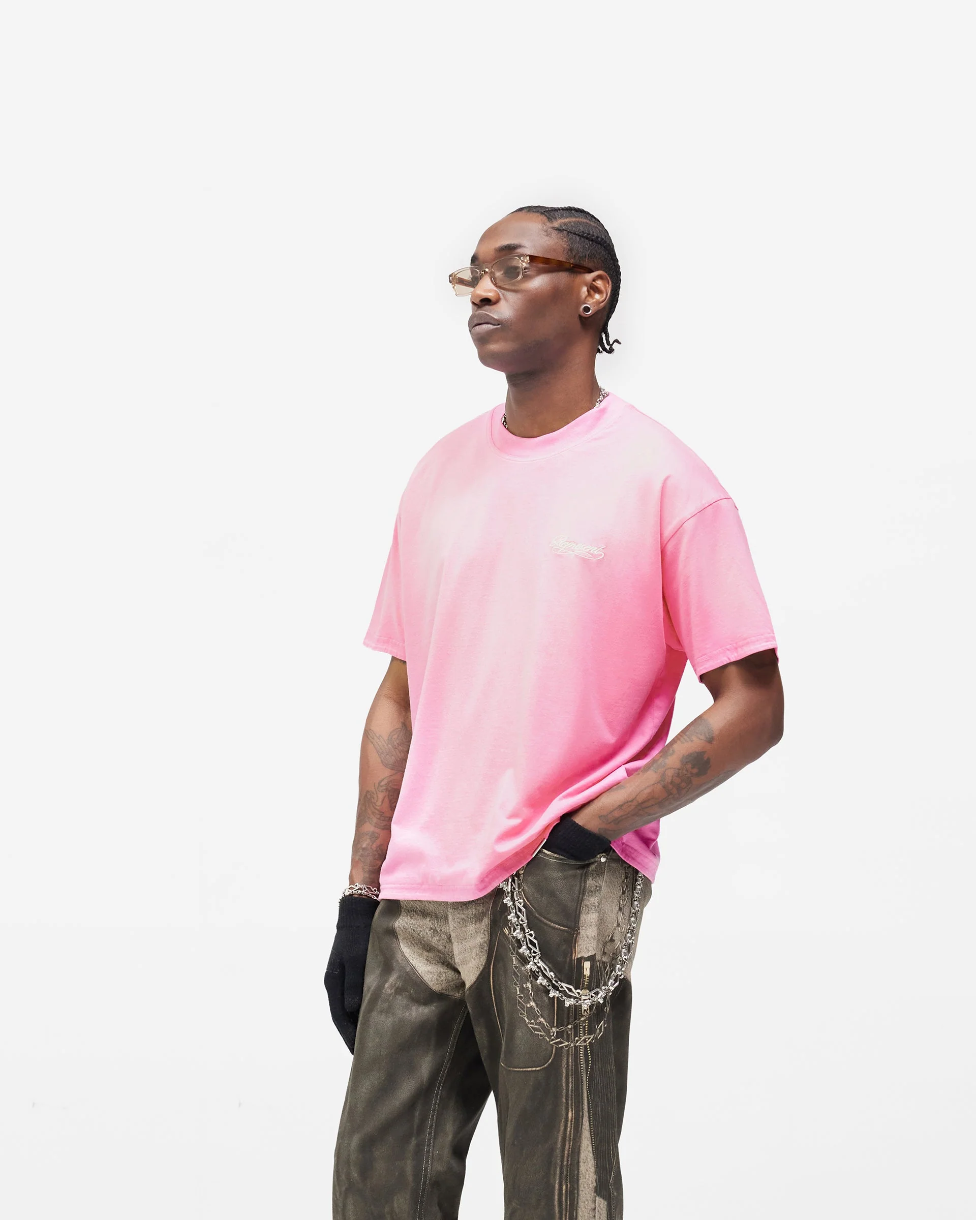 Dual Layer Script T-Shirt - Candy - Image 2