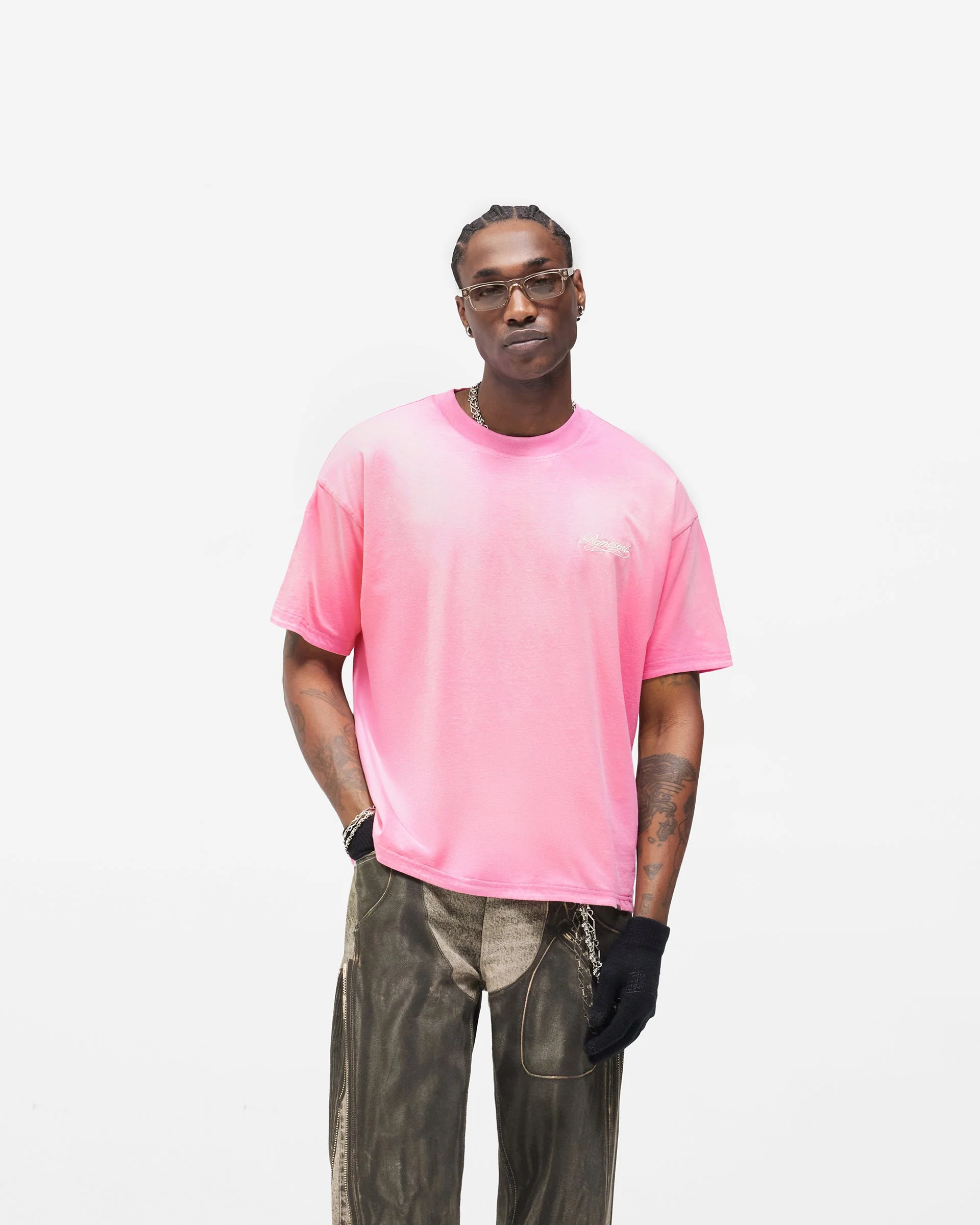 Dual Layer Script T-Shirt - Candy - Image 3