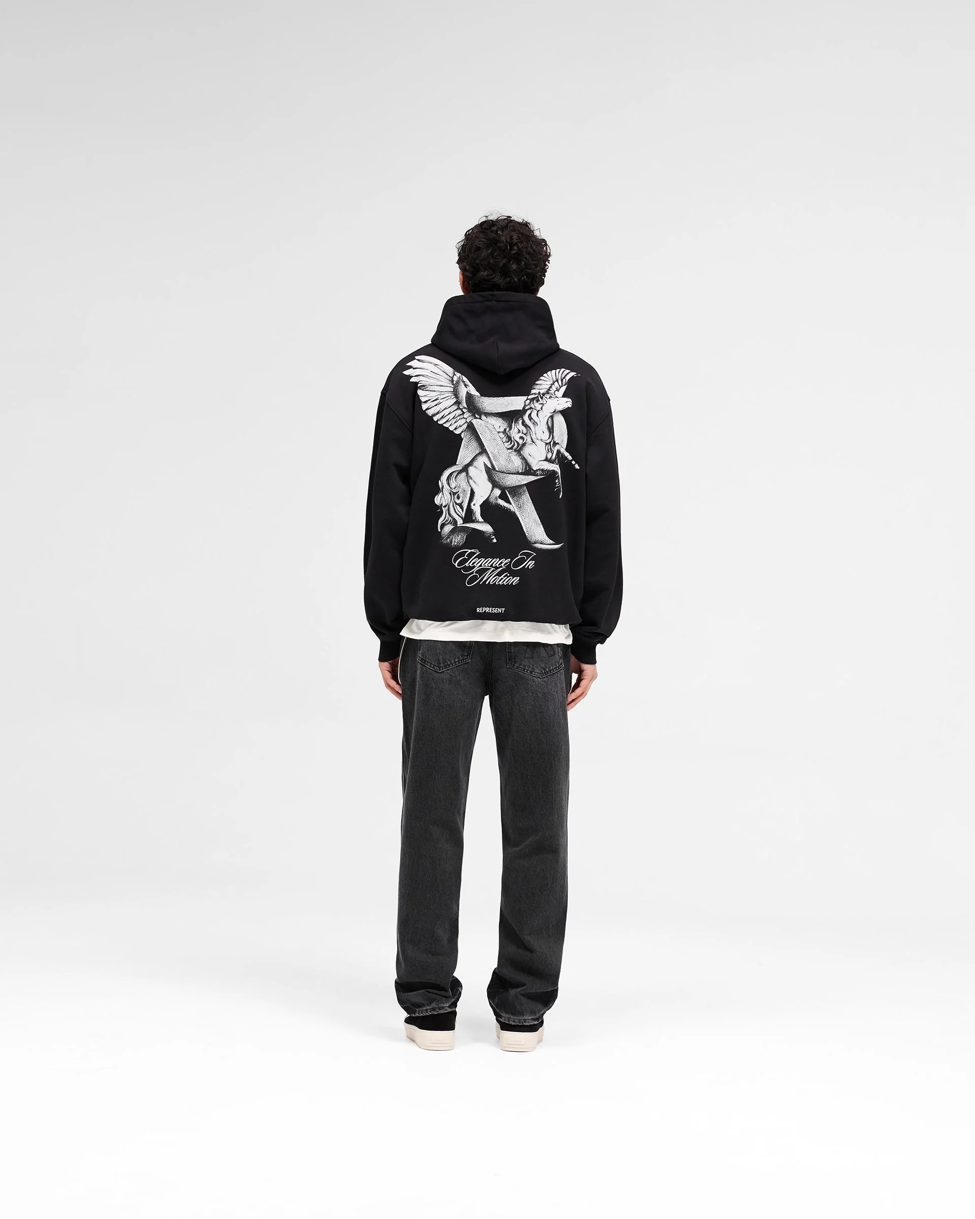 Elegance In Motion Hoodie - Jet Black - Image 8