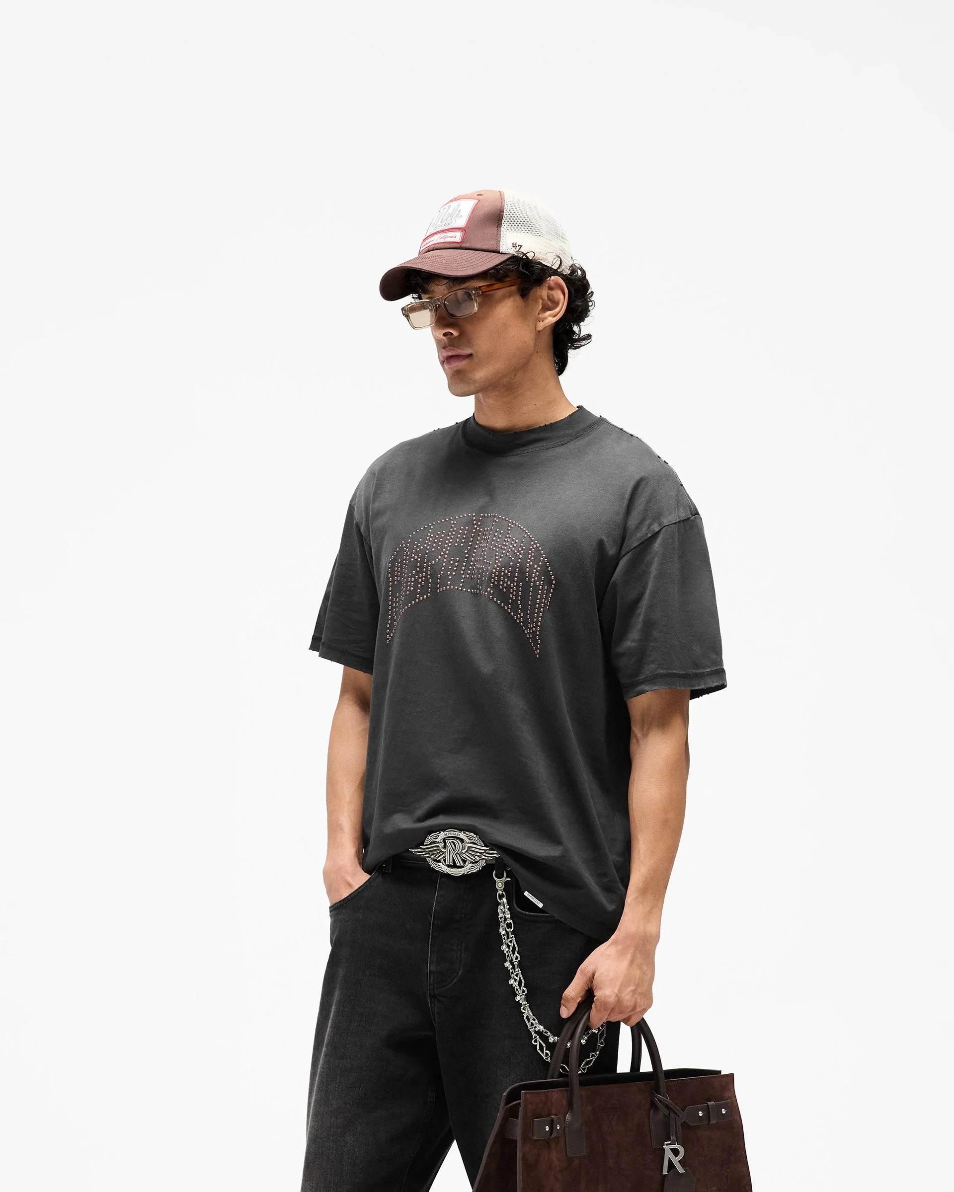 Embellished Represent T-Shirt - Stained Black - Image 2