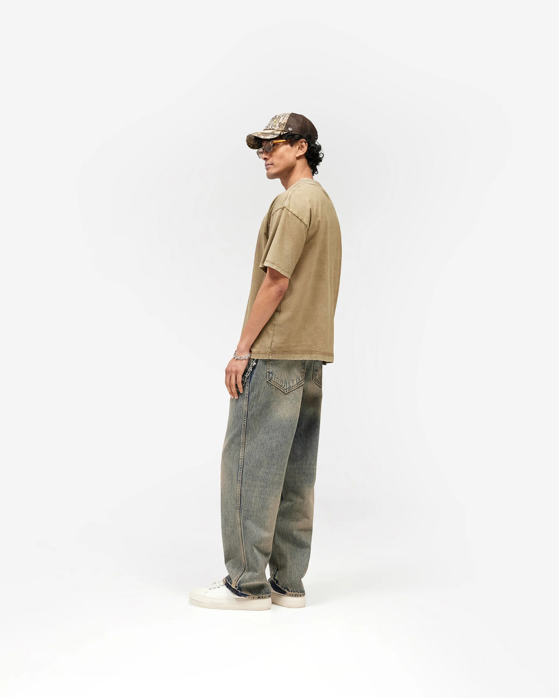 Embellished Represent T-Shirt - Vintage Khaki - Image 8