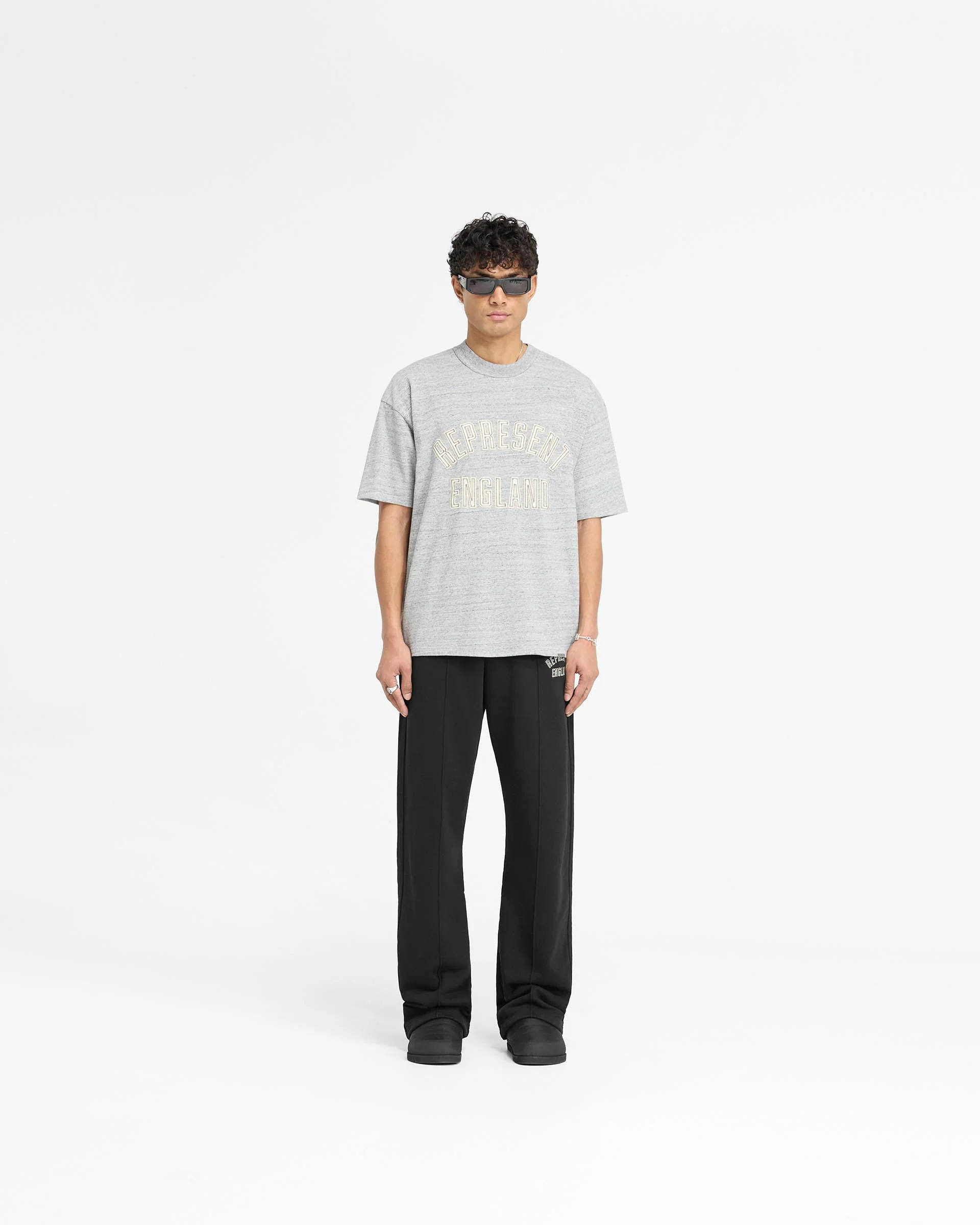 England Applique T-Shirt - Grey Marl - Image 5