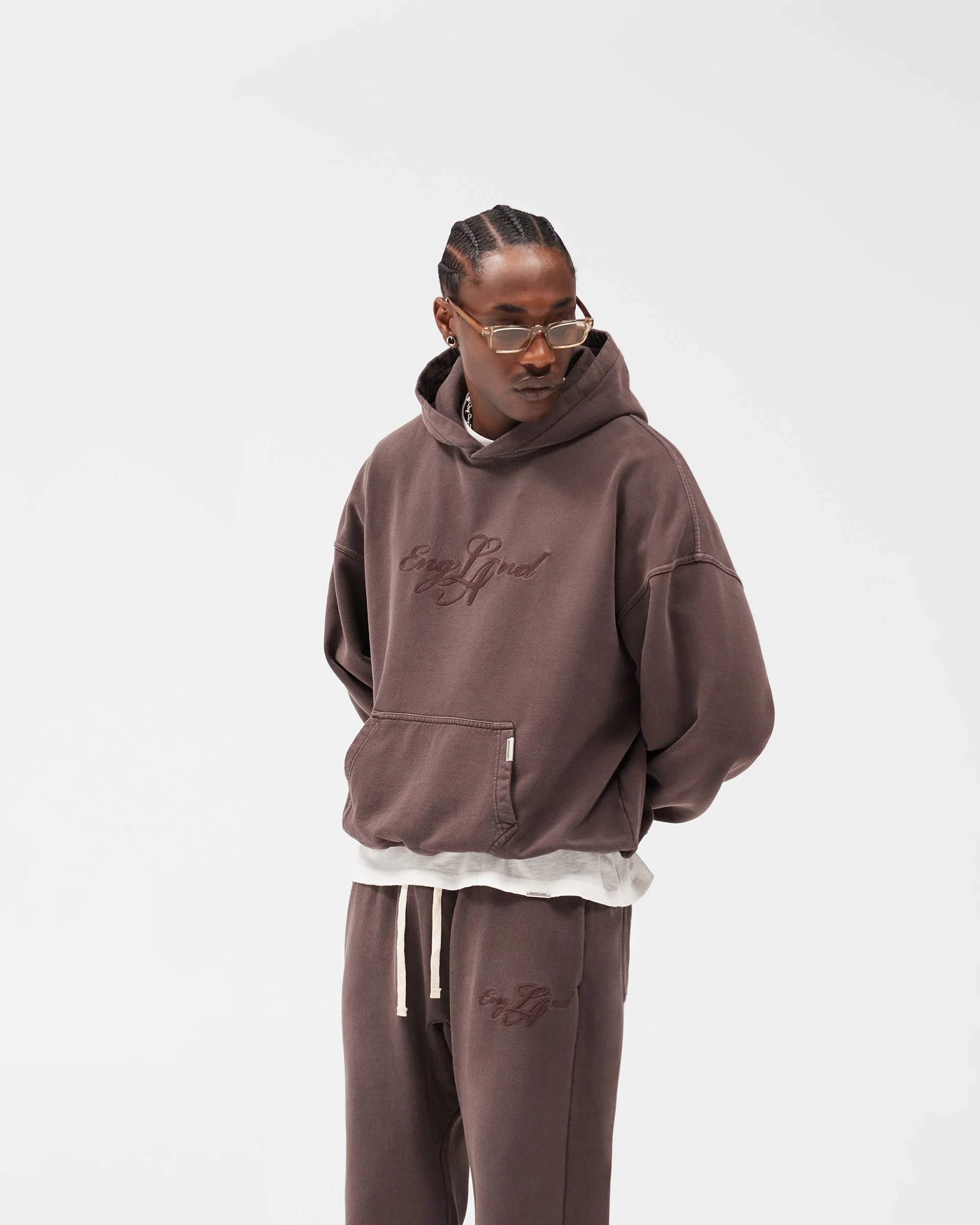 EngLAnd Hoodie - Washed Brown - Image 2