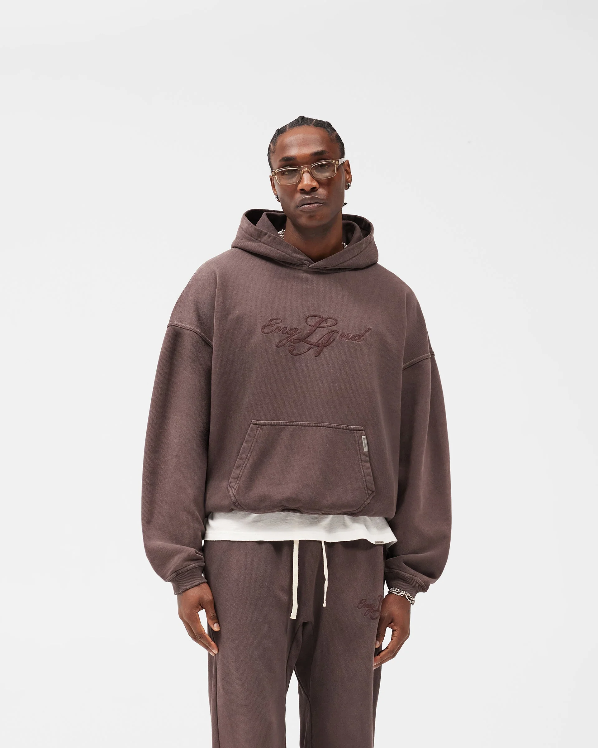 EngLAnd Hoodie - Washed Brown - Image 3