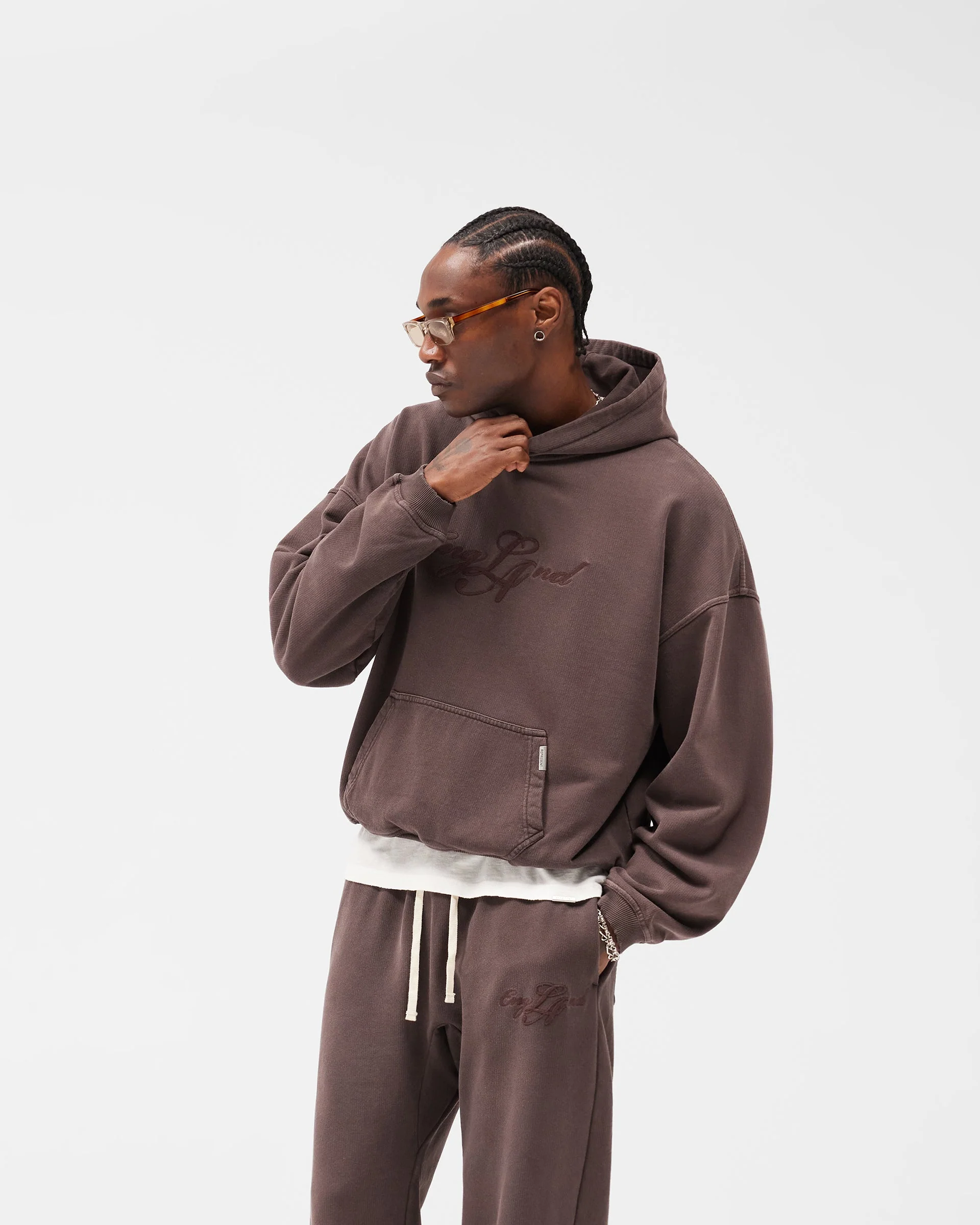EngLAnd Hoodie - Washed Brown - Image 4