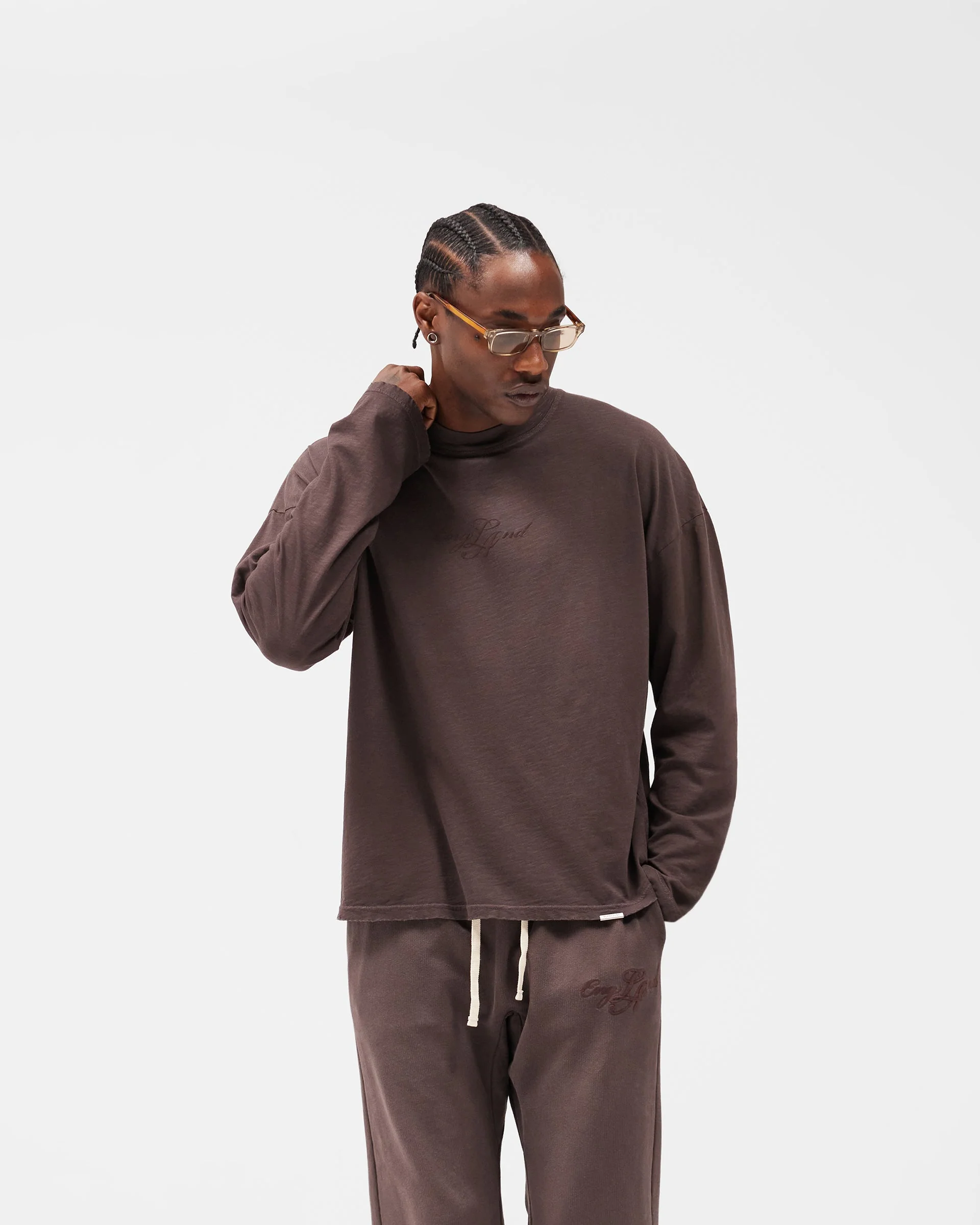 EngLAnd Long Sleeve T-Shirt - Washed Brown - Image 4
