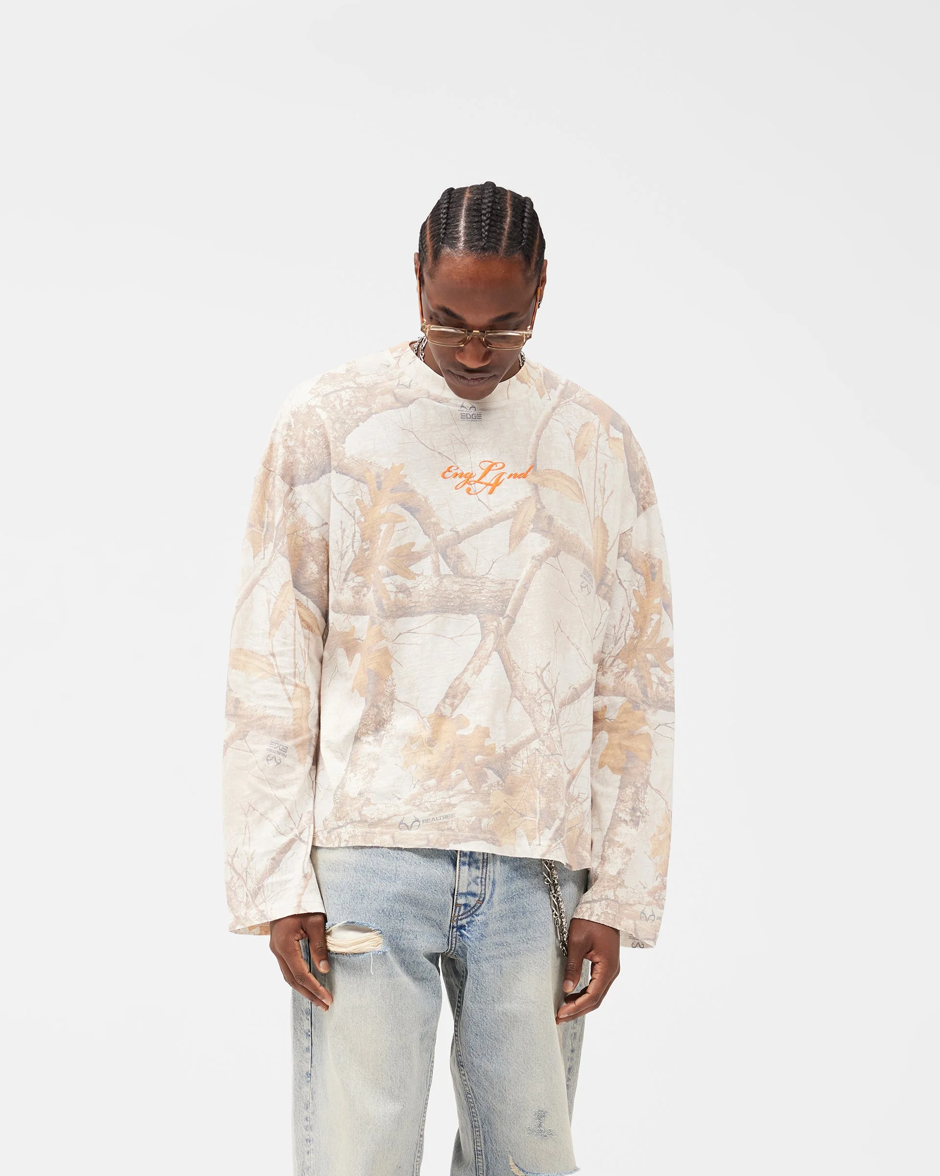 EngLAnd Long Sleeve T-Shirt - Washed White Realtree® - Image 3