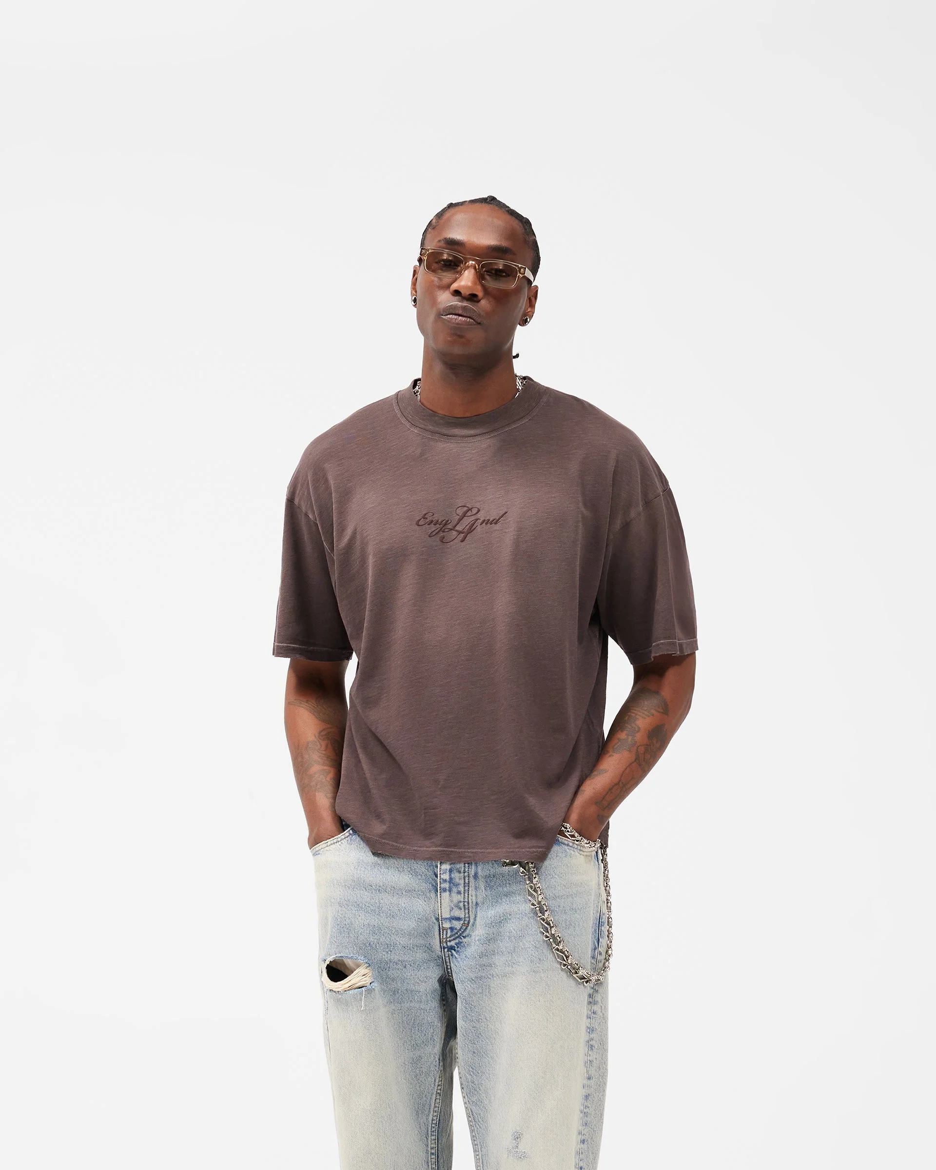 EngLAnd T-Shirt - Washed Brown - Image 4