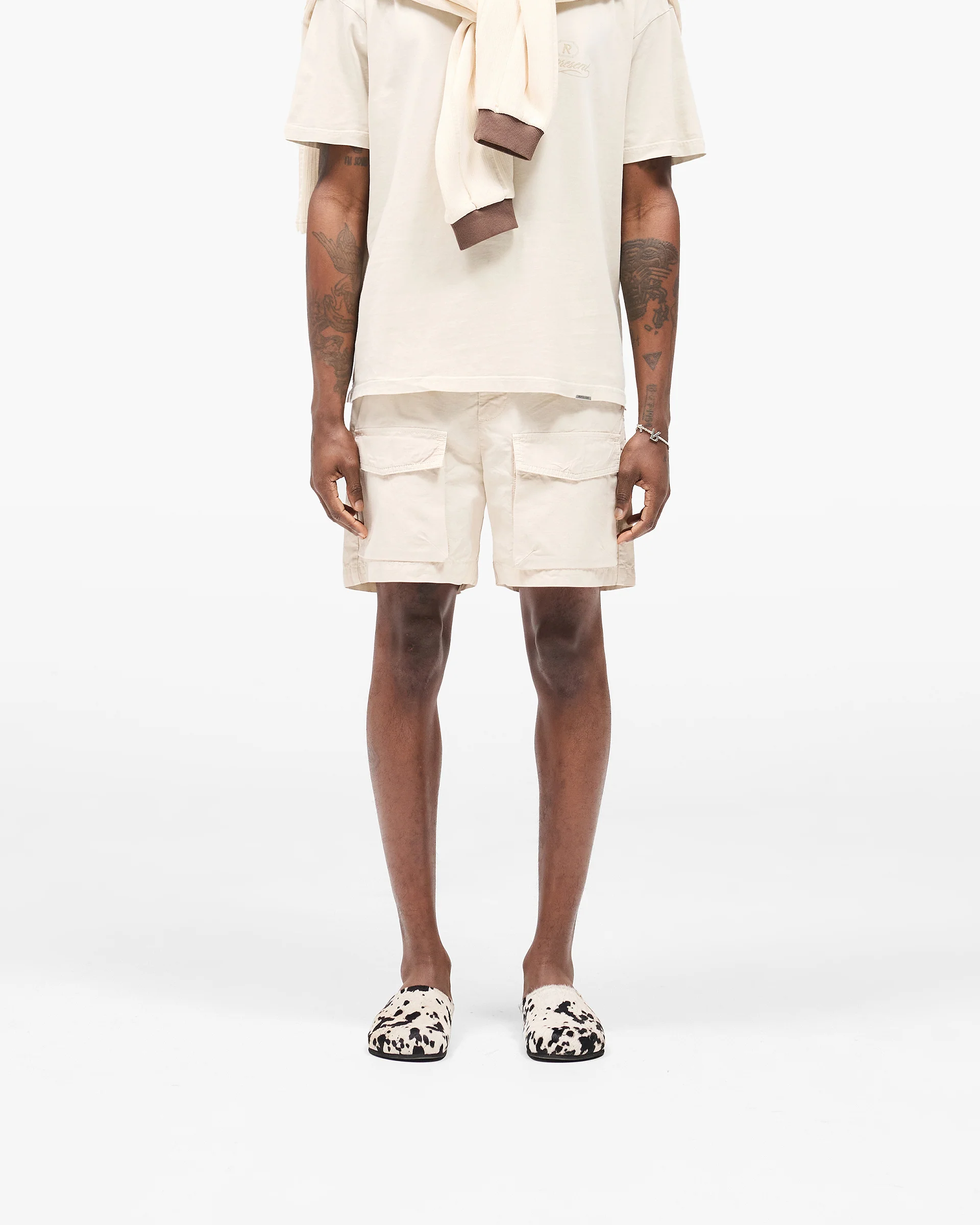 Front Pocket Cargo Short - Champagne - Image 3
