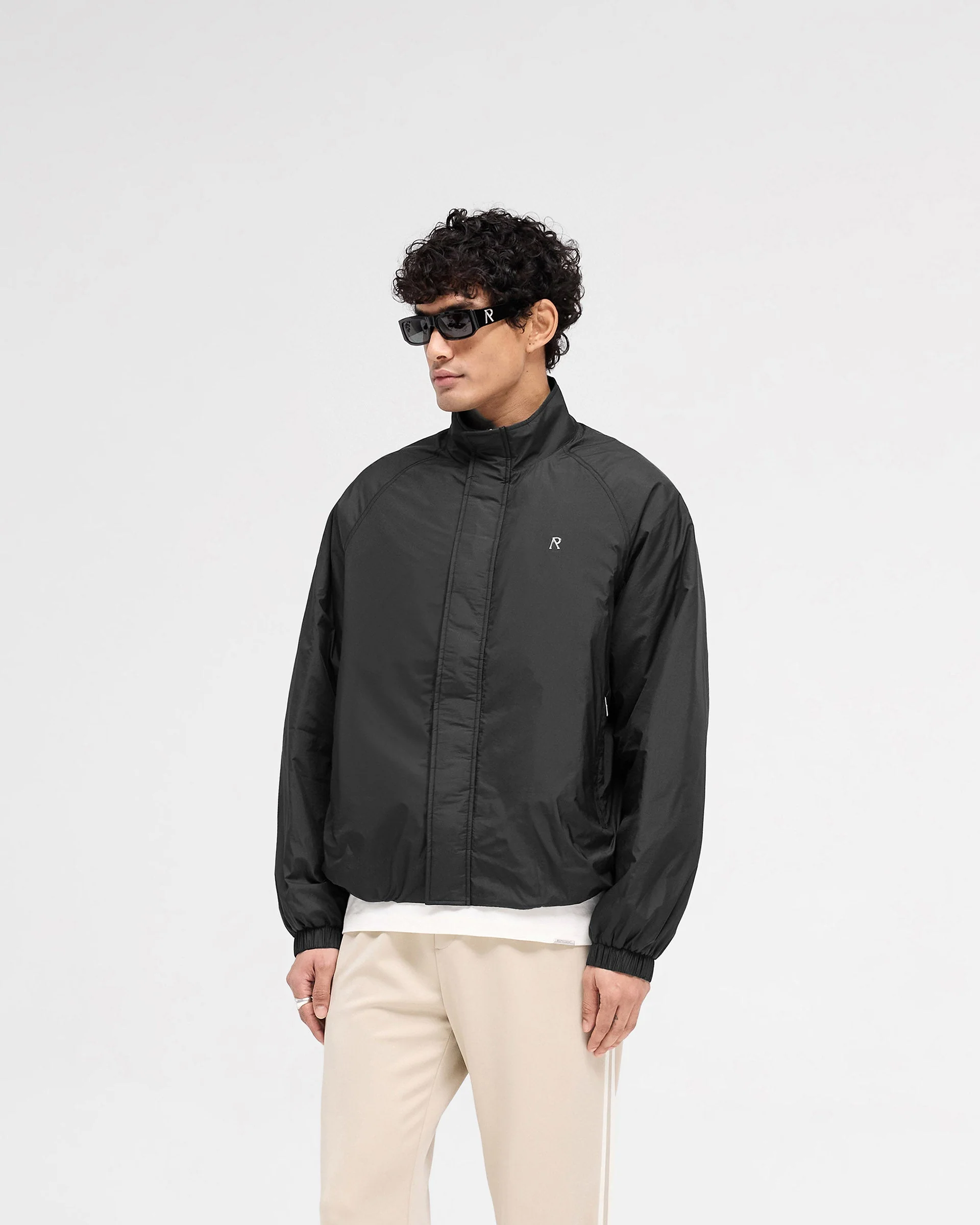Funnel Neck Jacket - Black - Image 2