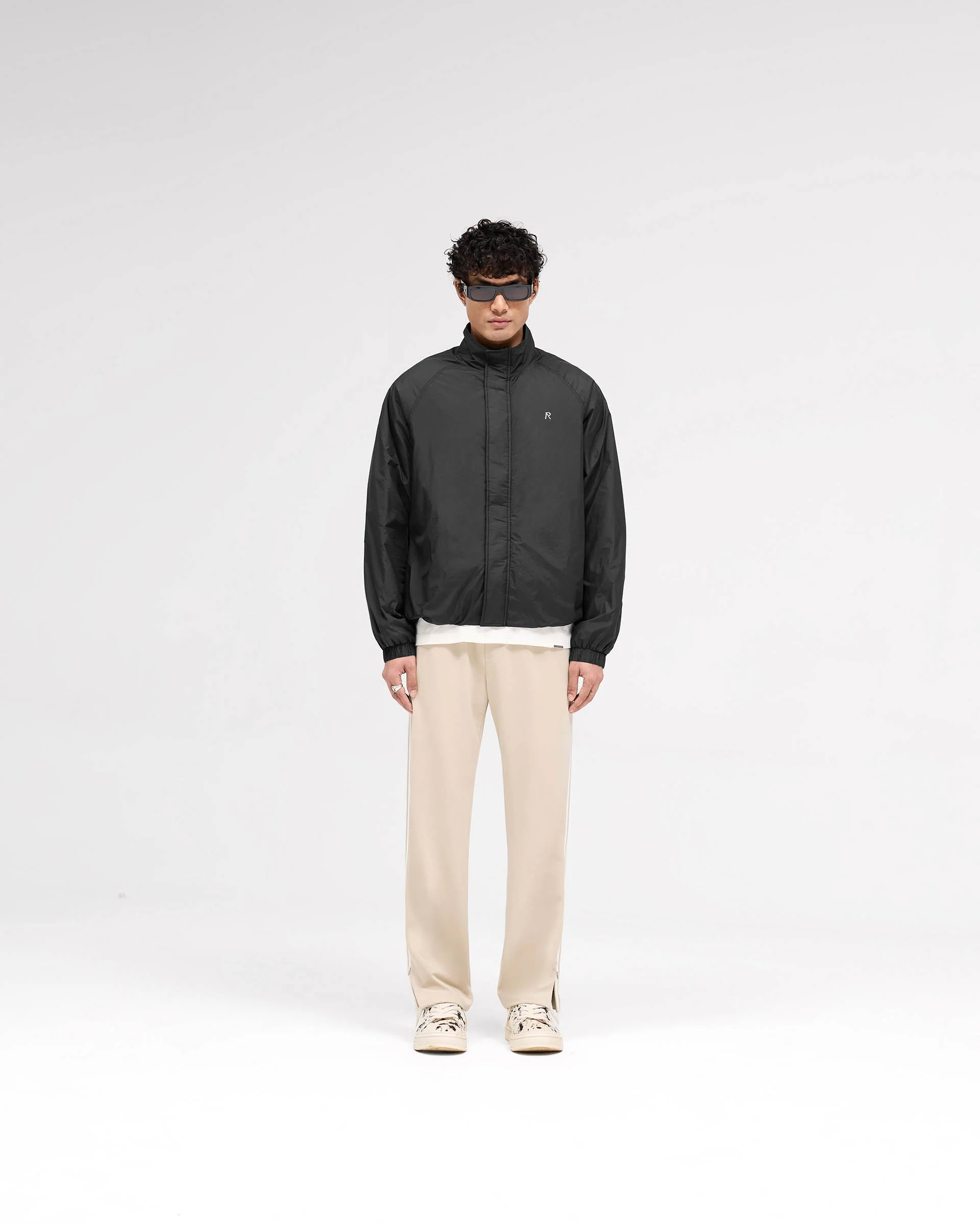 Funnel Neck Jacket - Black - Image 5