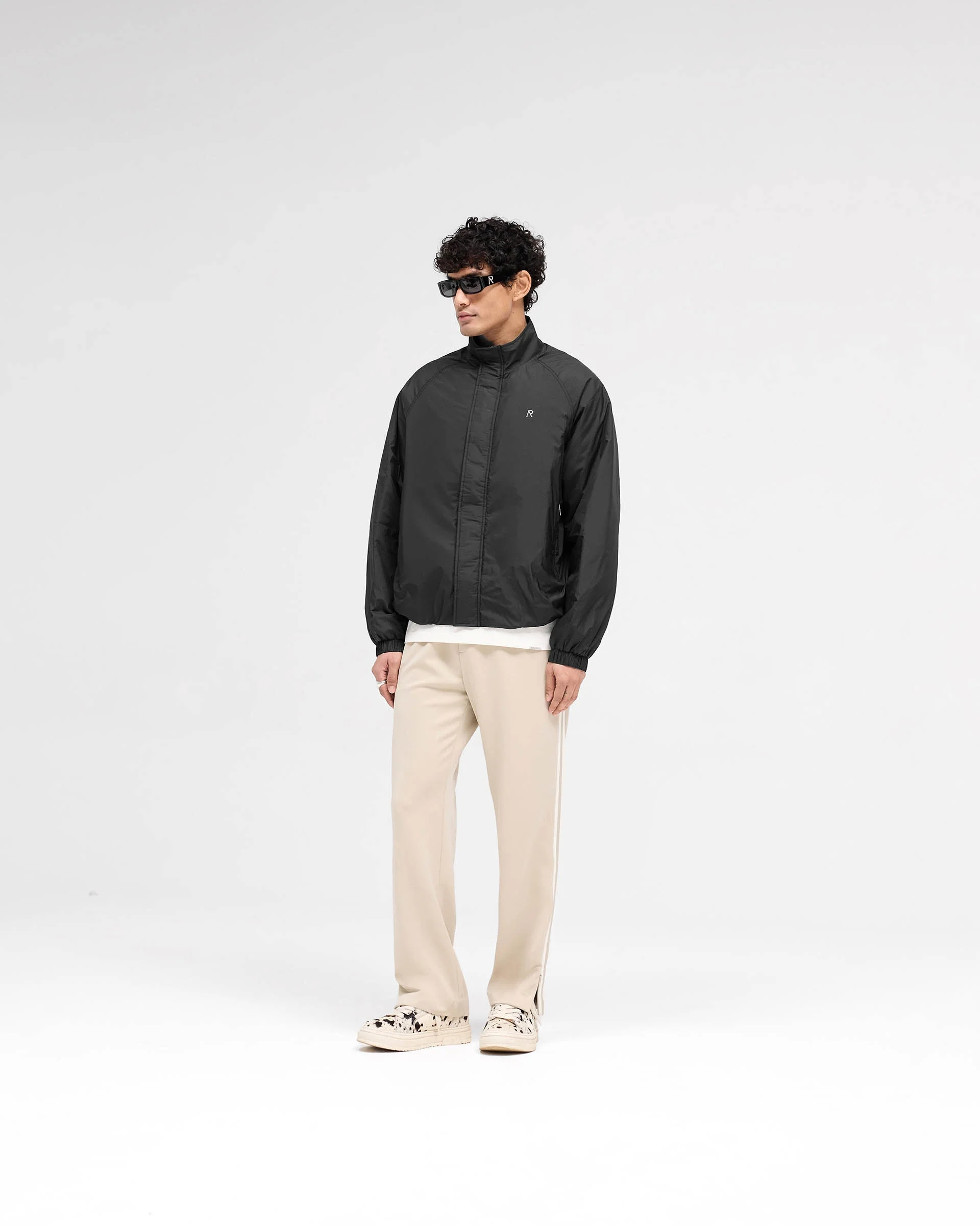 Funnel Neck Jacket - Black - Image 6