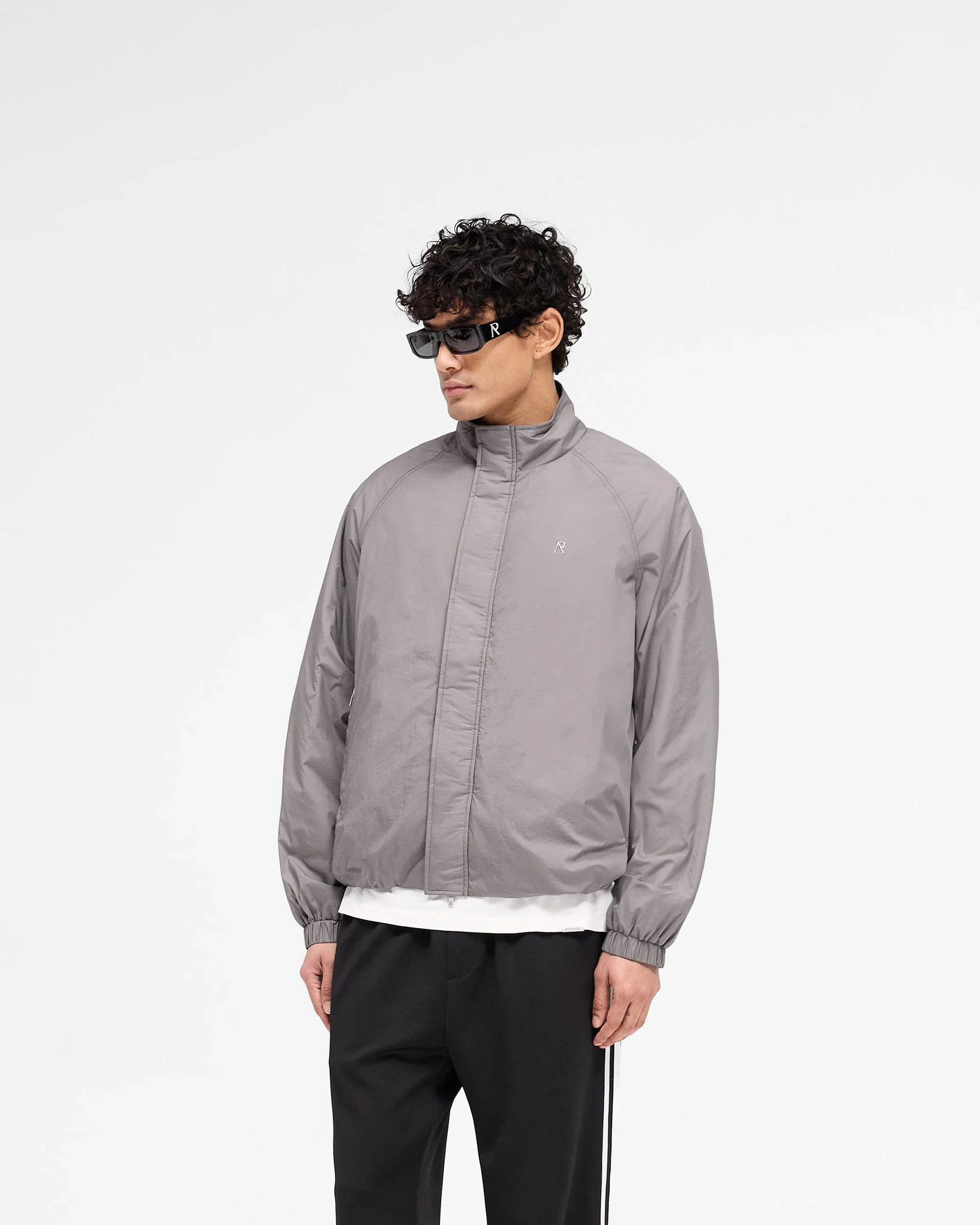 Funnel Neck Jacket - Stone - Image 2