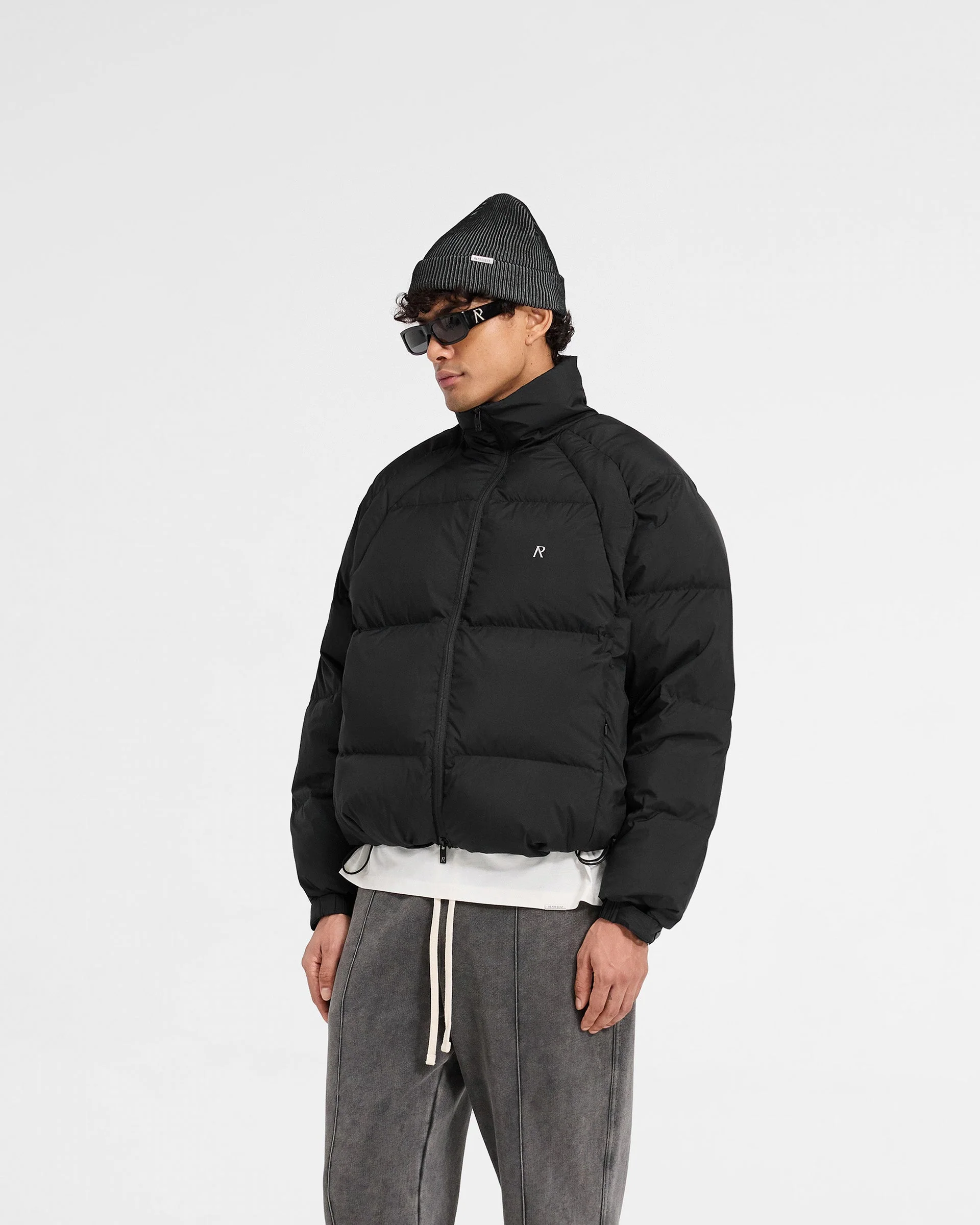 Funnel Neck Puffer - Black - Image 2