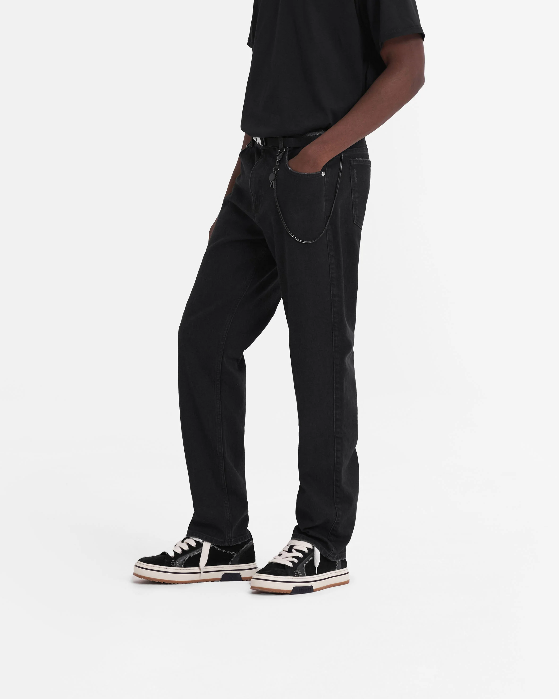 R2 Straight Leg Denim - Black - Image 3
