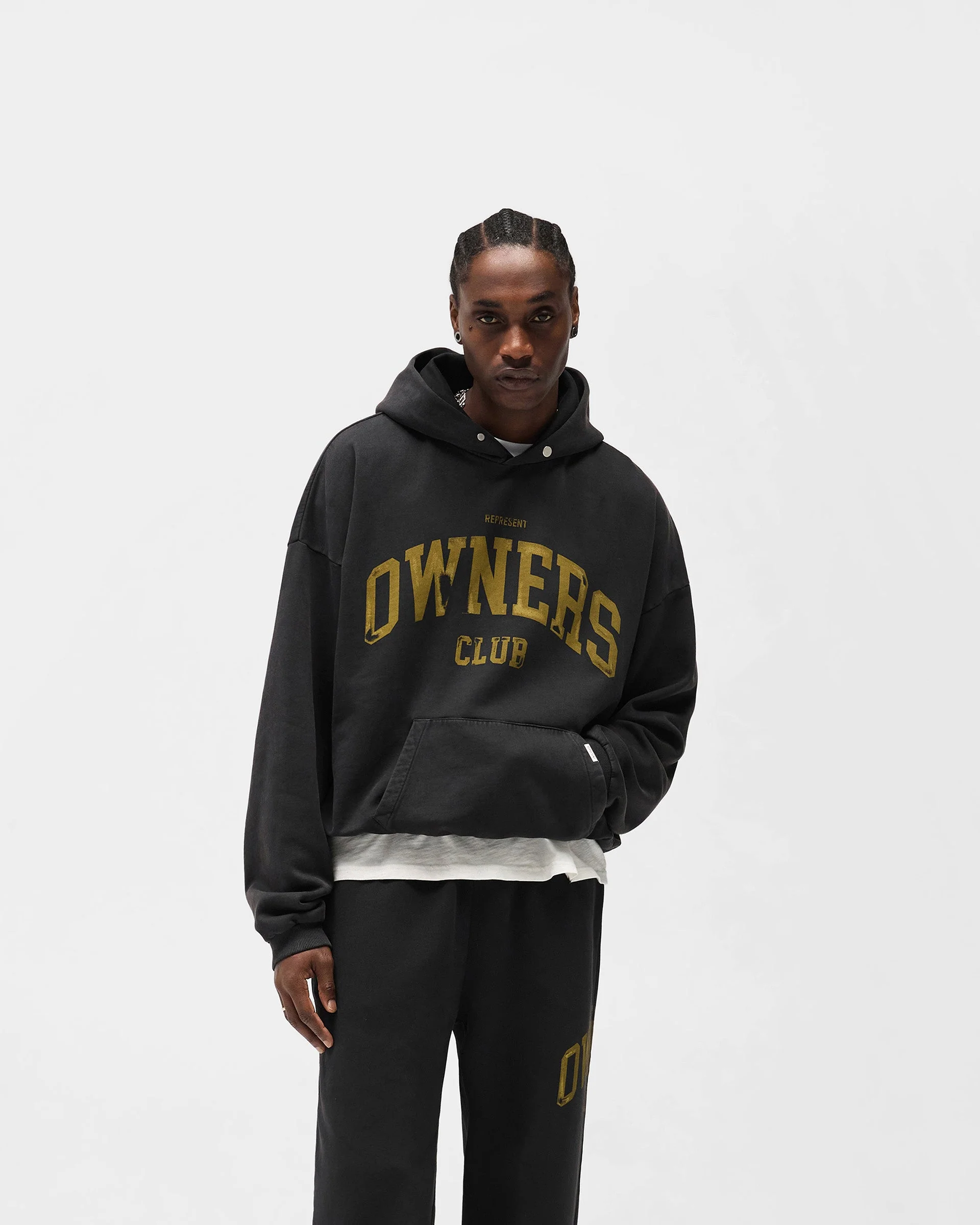 Represent Owners Club Hoodie - Faded Black - Image 3