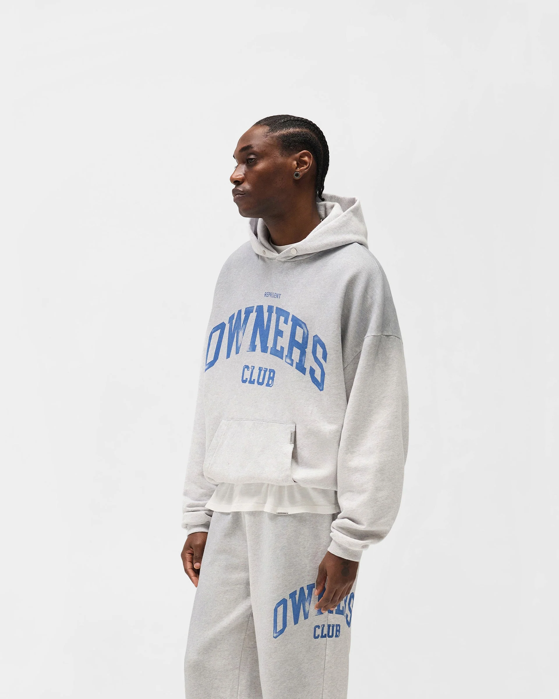 Represent Owners Club Hoodie - Sprayed Ice Grey Marl - Image 2